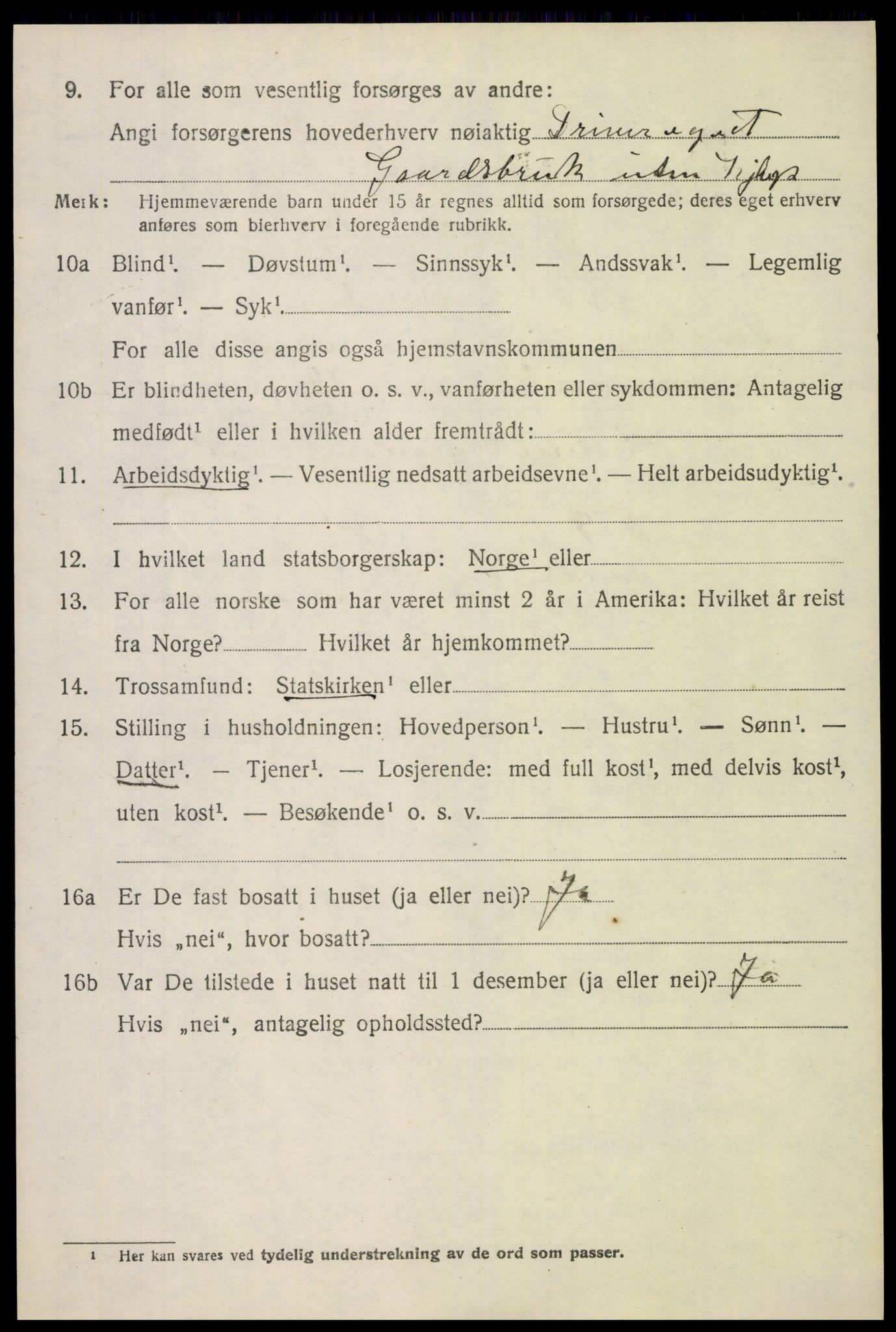 SAH, 1920 census for Søndre Land, 1920, p. 4986