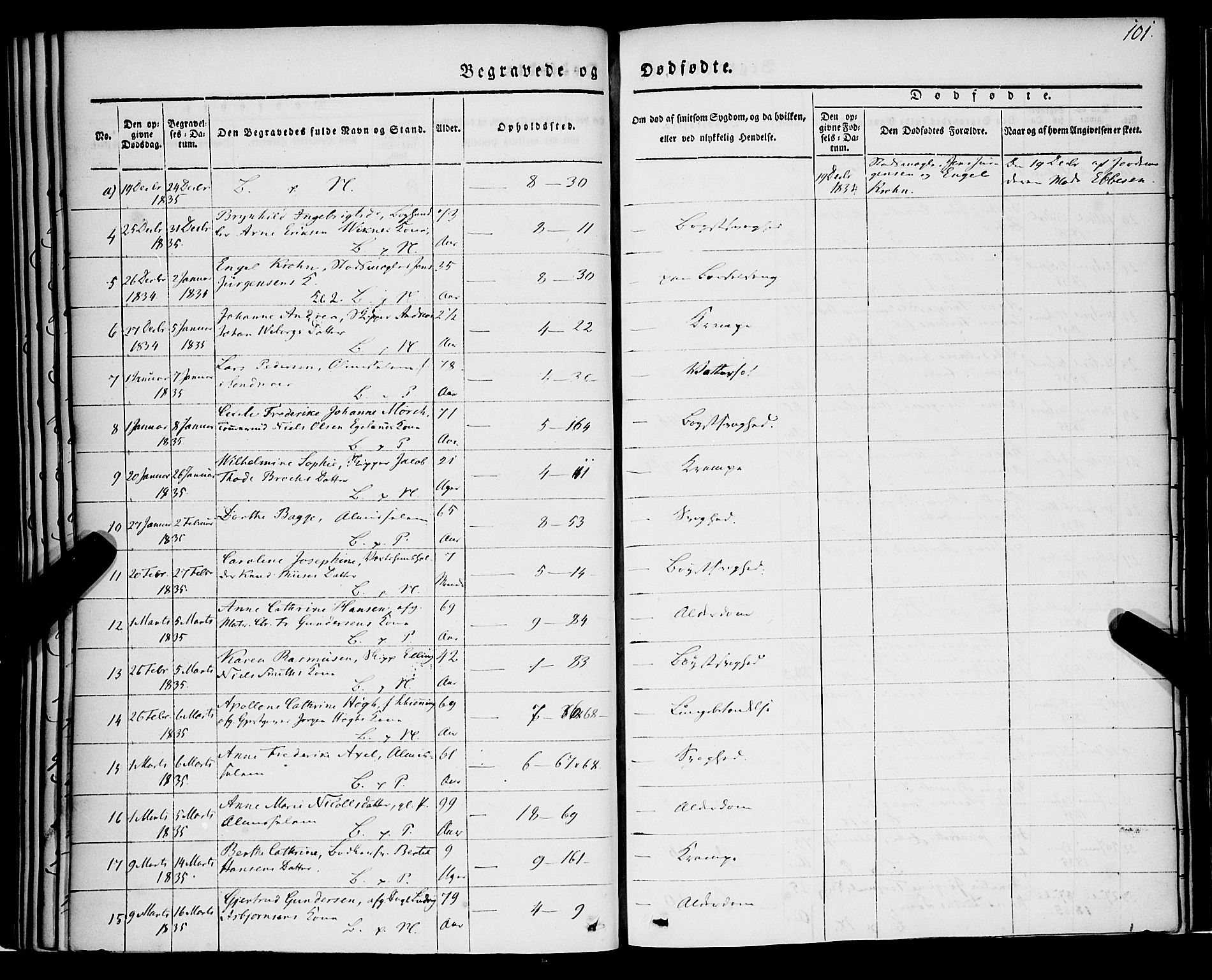 Nykirken Sokneprestembete, AV/SAB-A-77101/H/Haa/L0041: Parish register (official) no. E 1, 1833-1850, p. 101