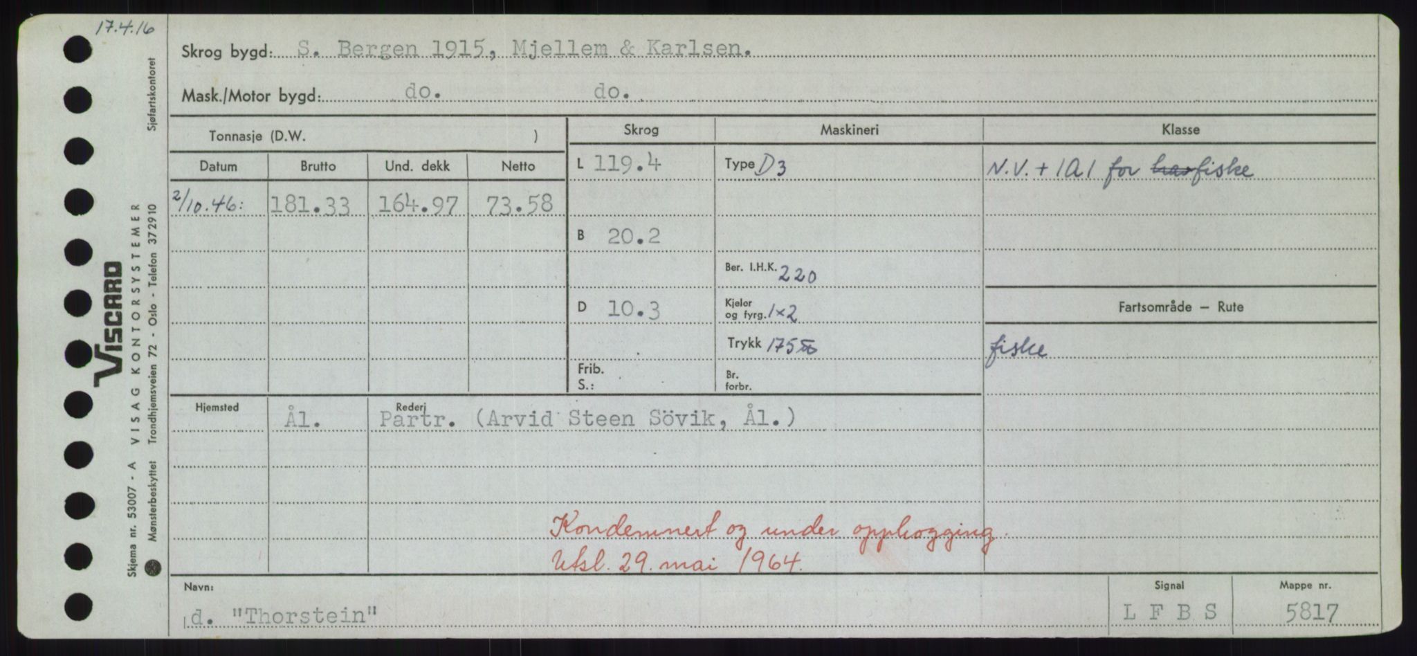 Sjøfartsdirektoratet med forløpere, Skipsmålingen, RA/S-1627/H/Hd/L0038: Fartøy, T-Th, p. 799