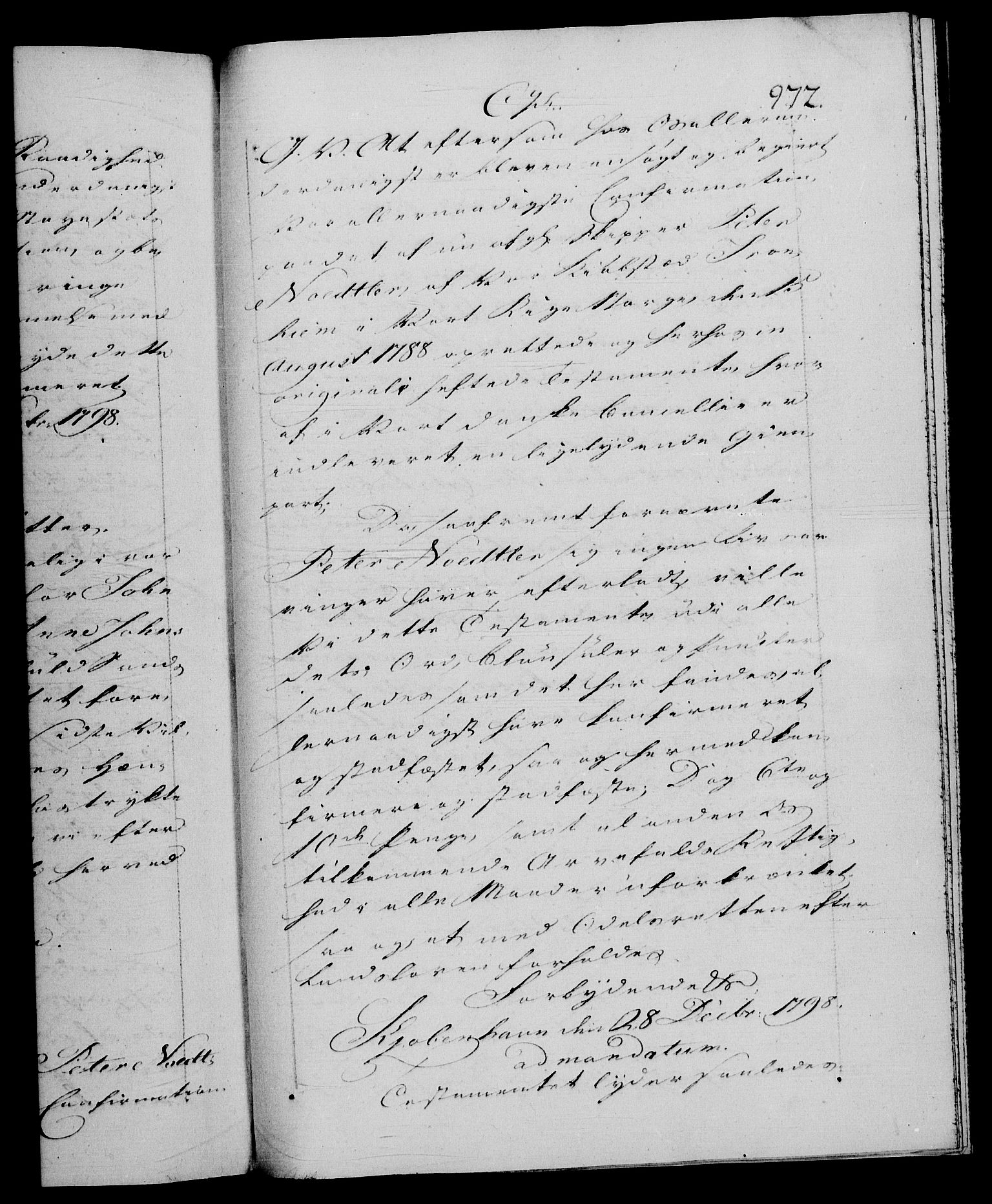 Danske Kanselli 1572-1799, AV/RA-EA-3023/F/Fc/Fca/Fcaa/L0058: Norske registre, 1798, p. 972a