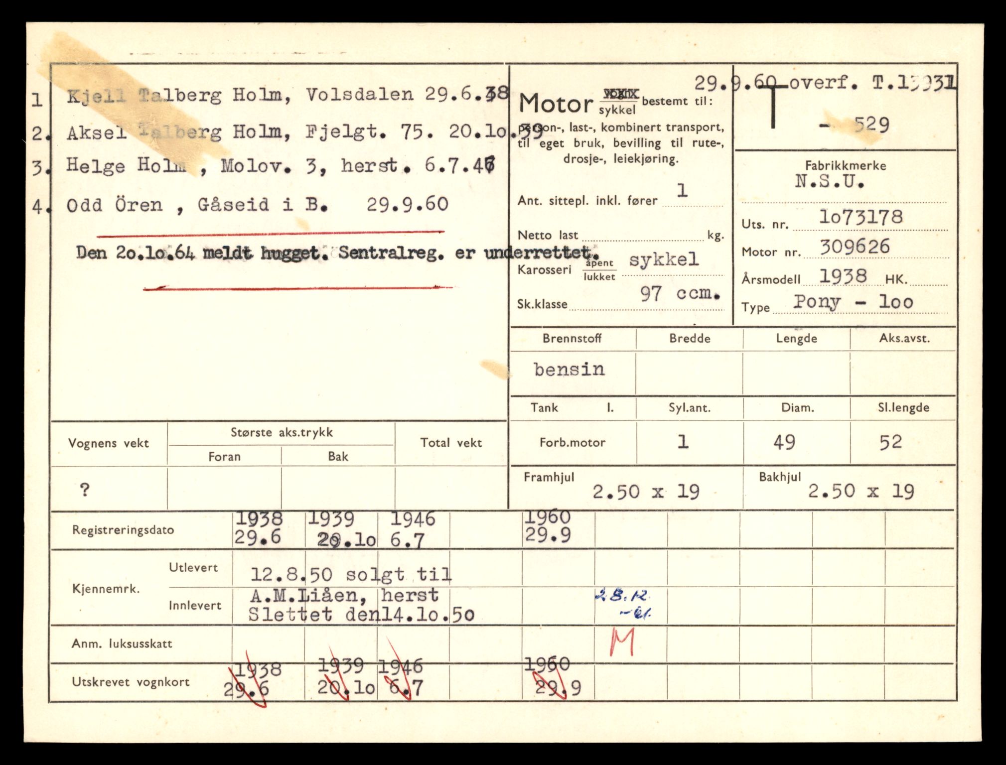 Møre og Romsdal vegkontor - Ålesund trafikkstasjon, AV/SAT-A-4099/F/Fe/L0042: Registreringskort for kjøretøy T 13906 - T 14079, 1927-1998, p. 348