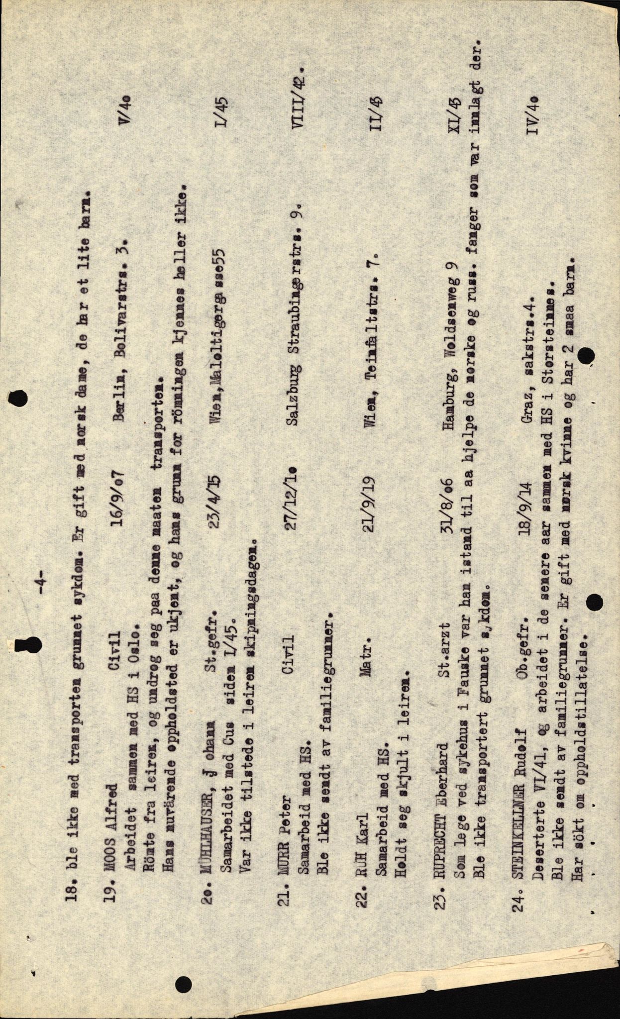 Forsvaret, Forsvarets overkommando II, AV/RA-RAFA-3915/D/Db/L0016: CI Questionaires. Tyske okkupasjonsstyrker i Norge. Tyskere., 1945-1946, p. 755