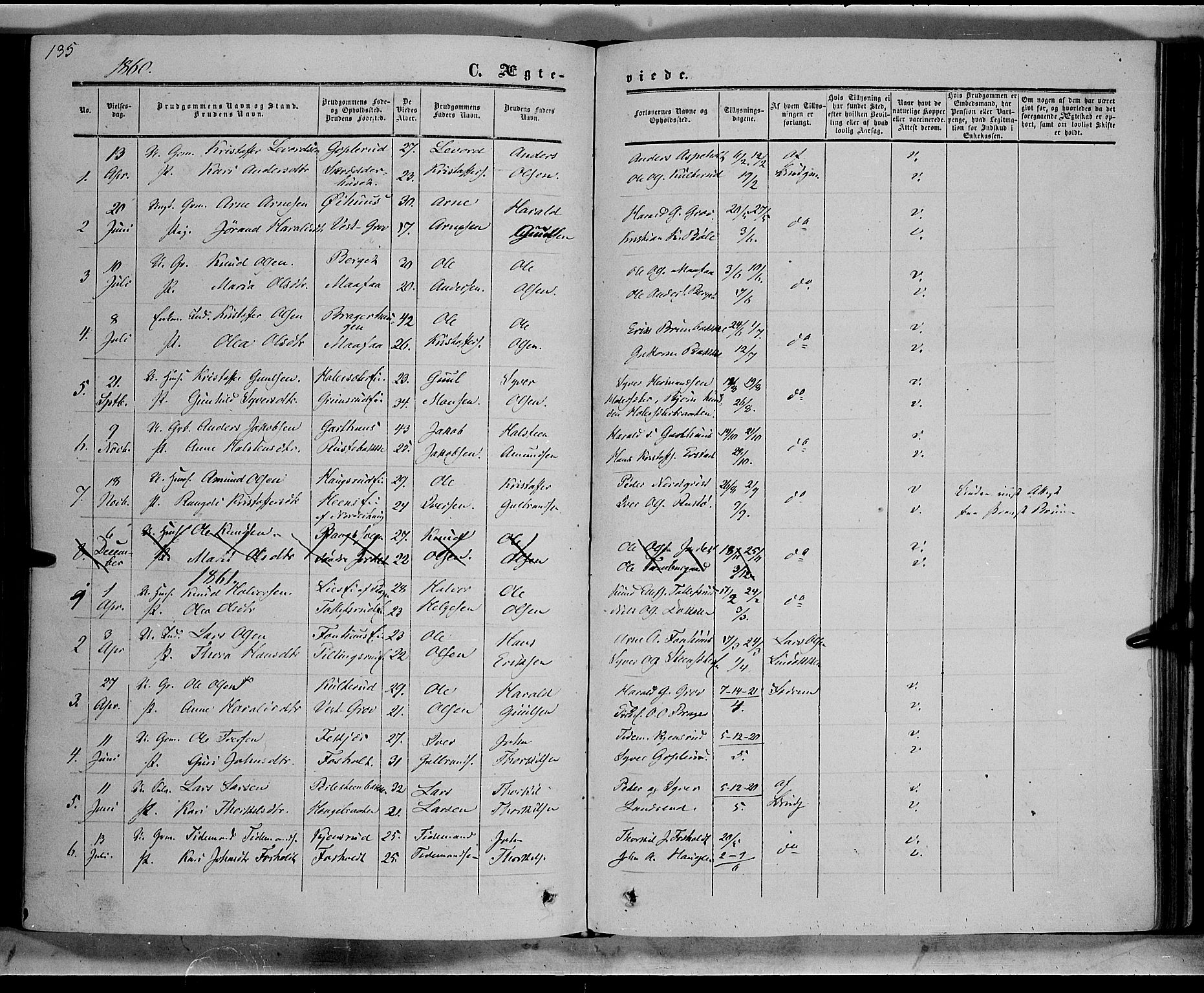 Sør-Aurdal prestekontor, SAH/PREST-128/H/Ha/Haa/L0007: Parish register (official) no. 7, 1849-1876, p. 135