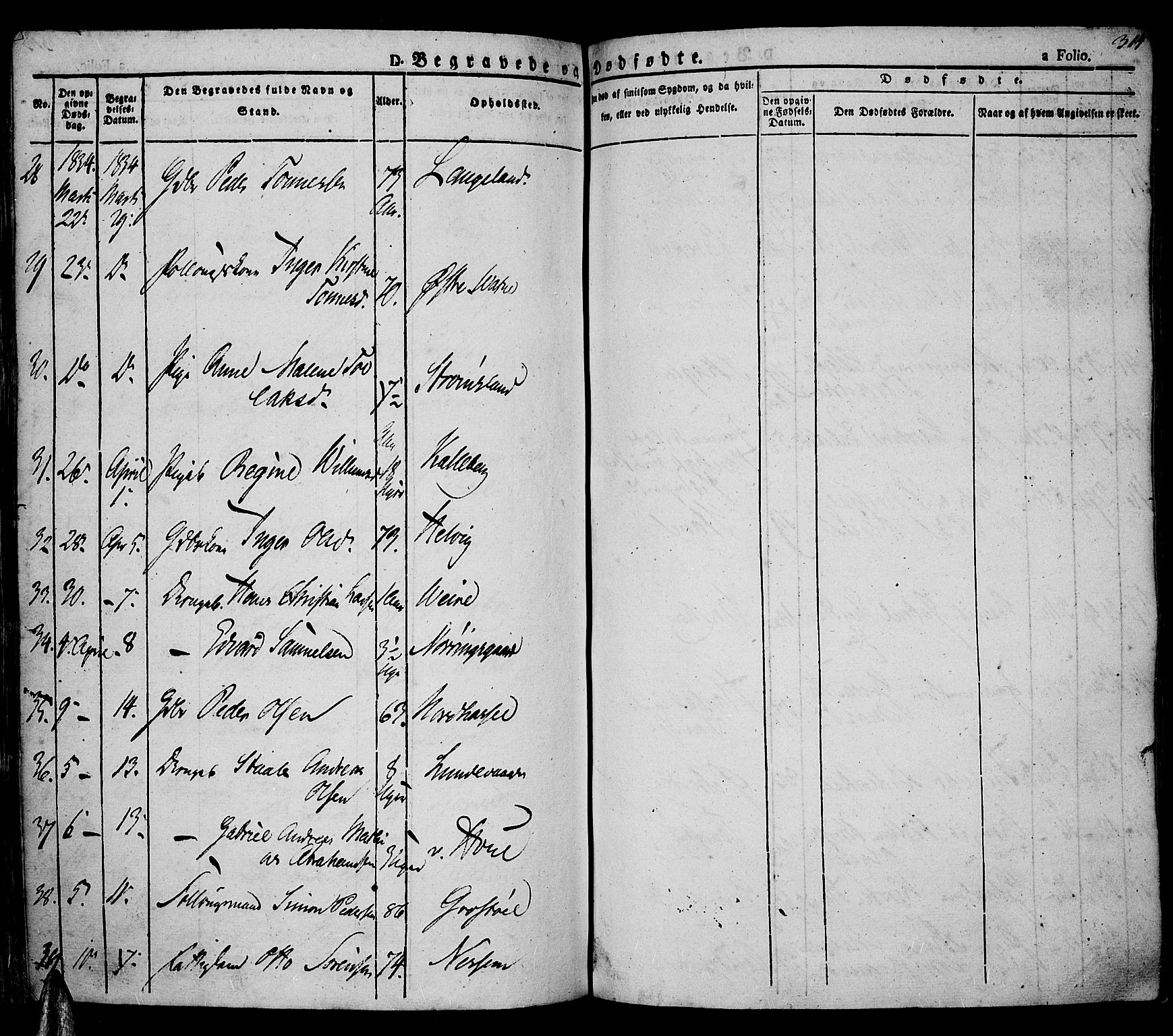 Lista sokneprestkontor, AV/SAK-1111-0027/F/Fa/L0008: Parish register (official) no. A 8, 1823-1835, p. 314