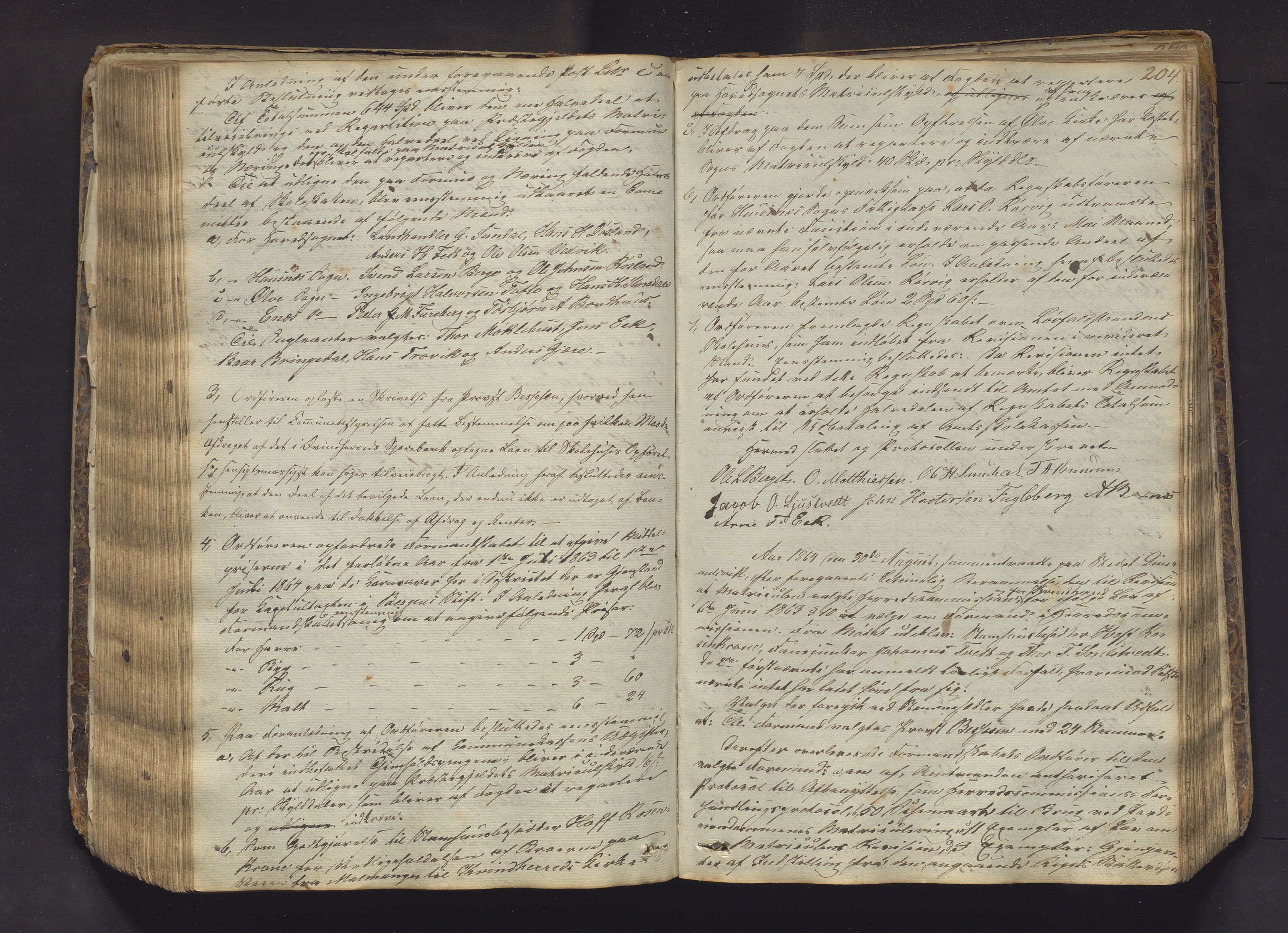 Kvinnherad kommune. Formannskapet, IKAH/1224-021/A/Aa/L0001: Møtebok for formannskap og heradstyre i Kvinnherad prestegjeld og styre i soknekommunane Kvinnherad, Ølve, Husnes og Ænes, 1838-1884, p. 204