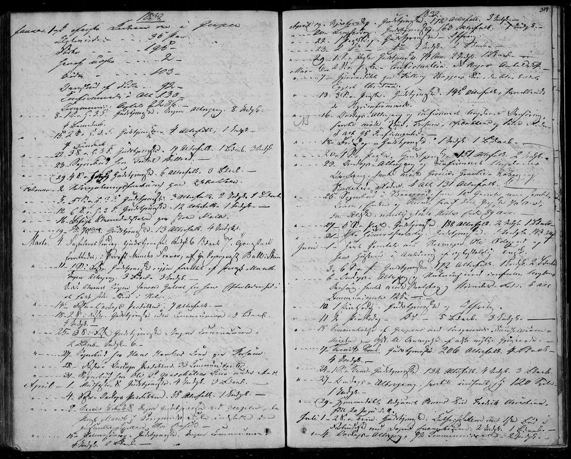 Gjerpen kirkebøker, SAKO/A-265/F/Fa/L0006: Parish register (official) no. I 6, 1829-1834, p. 314