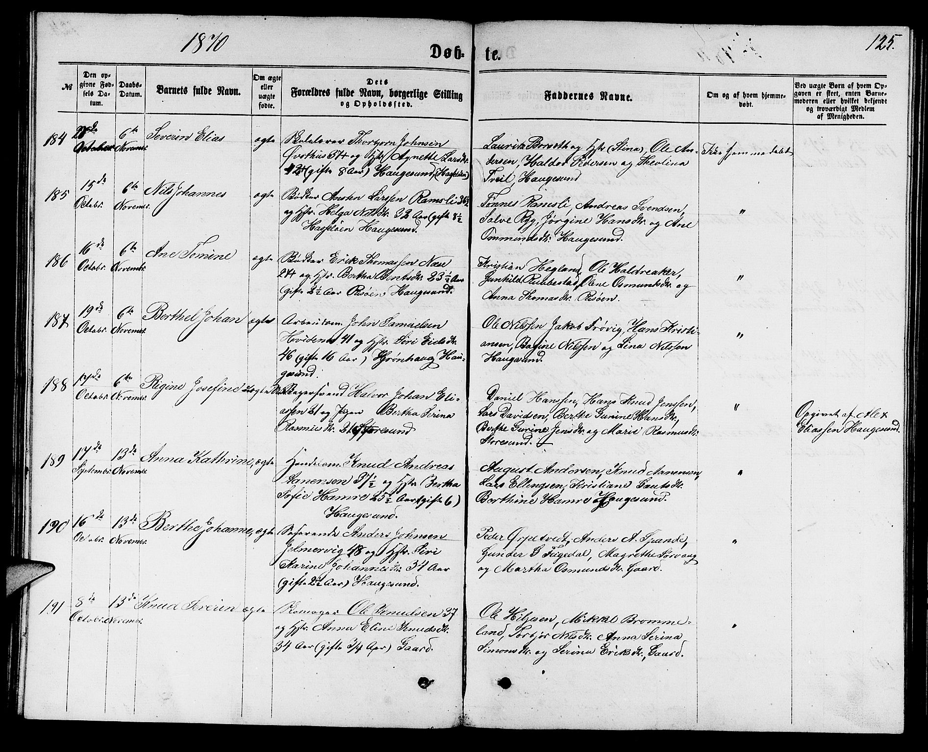 Torvastad sokneprestkontor, AV/SAST-A -101857/H/Ha/Hab/L0007: Parish register (copy) no. B 7, 1866-1873, p. 125