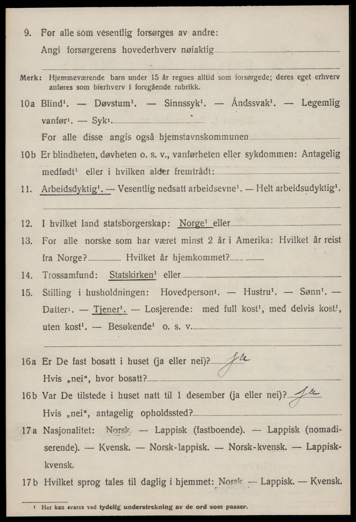 SAT, 1920 census for Soknedal, 1920, p. 3445