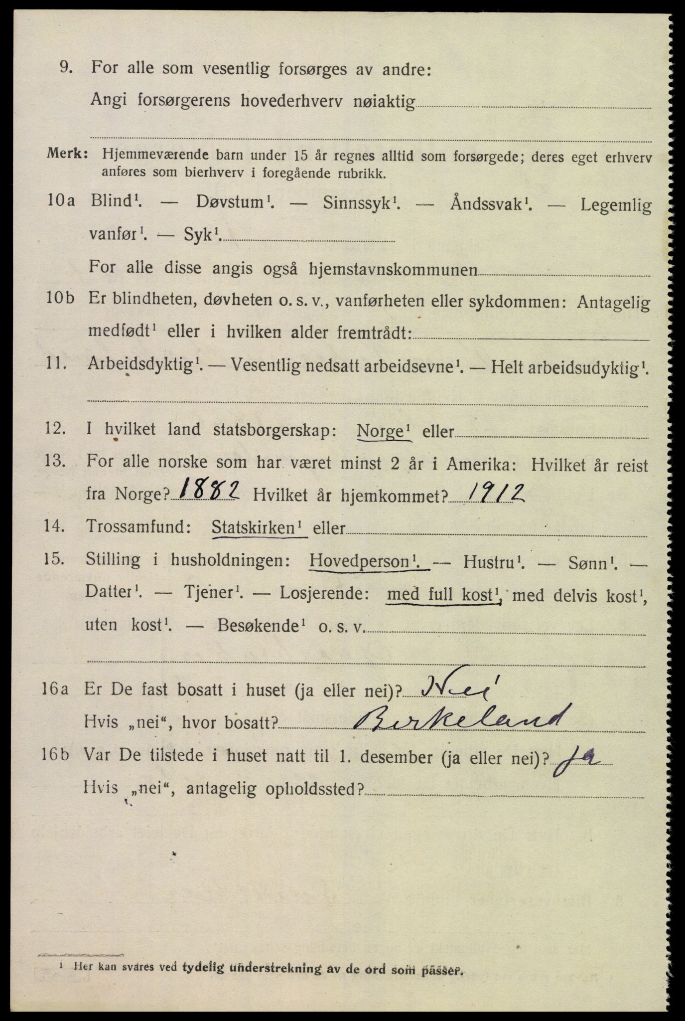 SAK, 1920 census for Konsmo, 1920, p. 1257