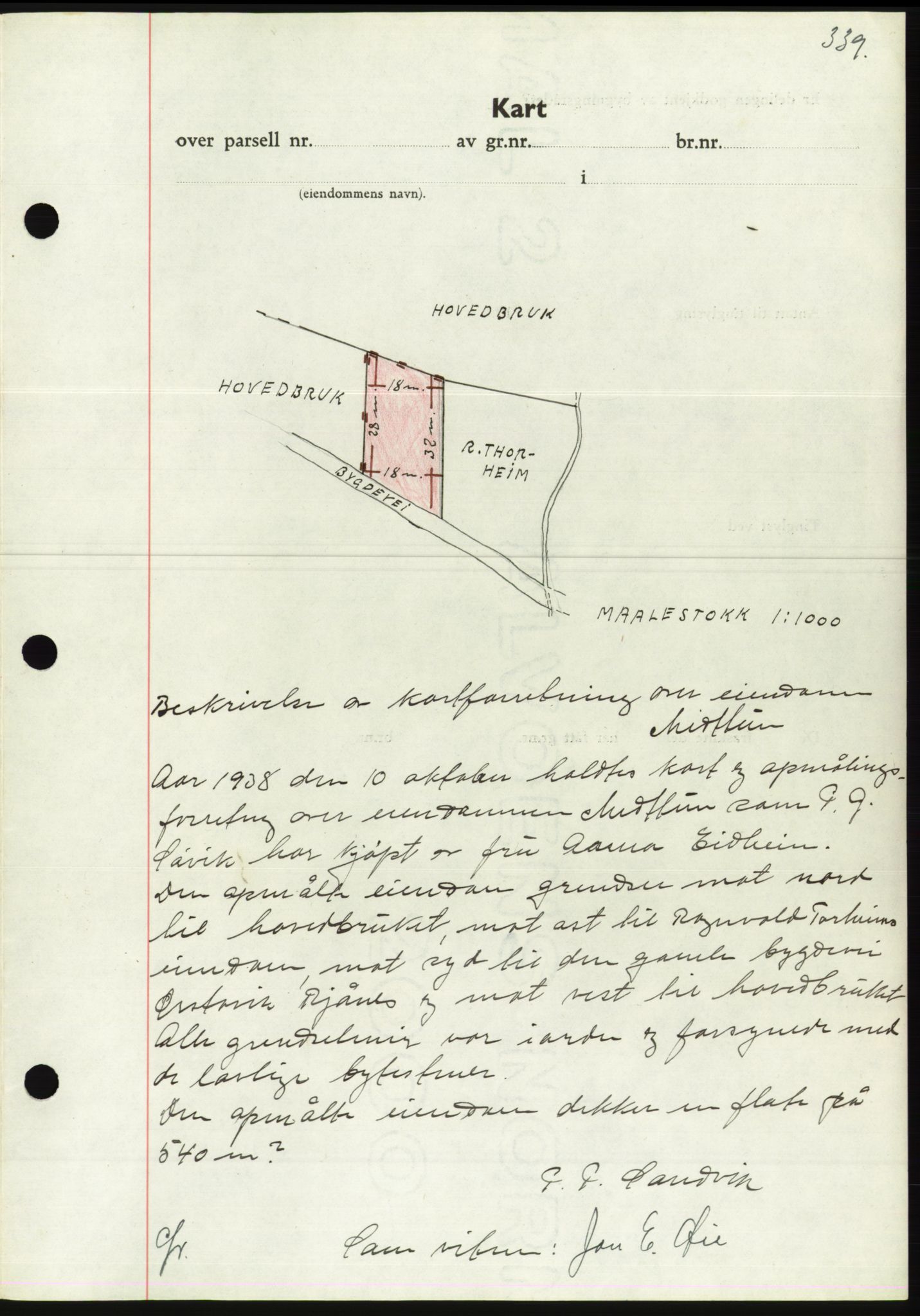 Søre Sunnmøre sorenskriveri, AV/SAT-A-4122/1/2/2C/L0066: Mortgage book no. 60, 1938-1938, Diary no: : 1495/1938