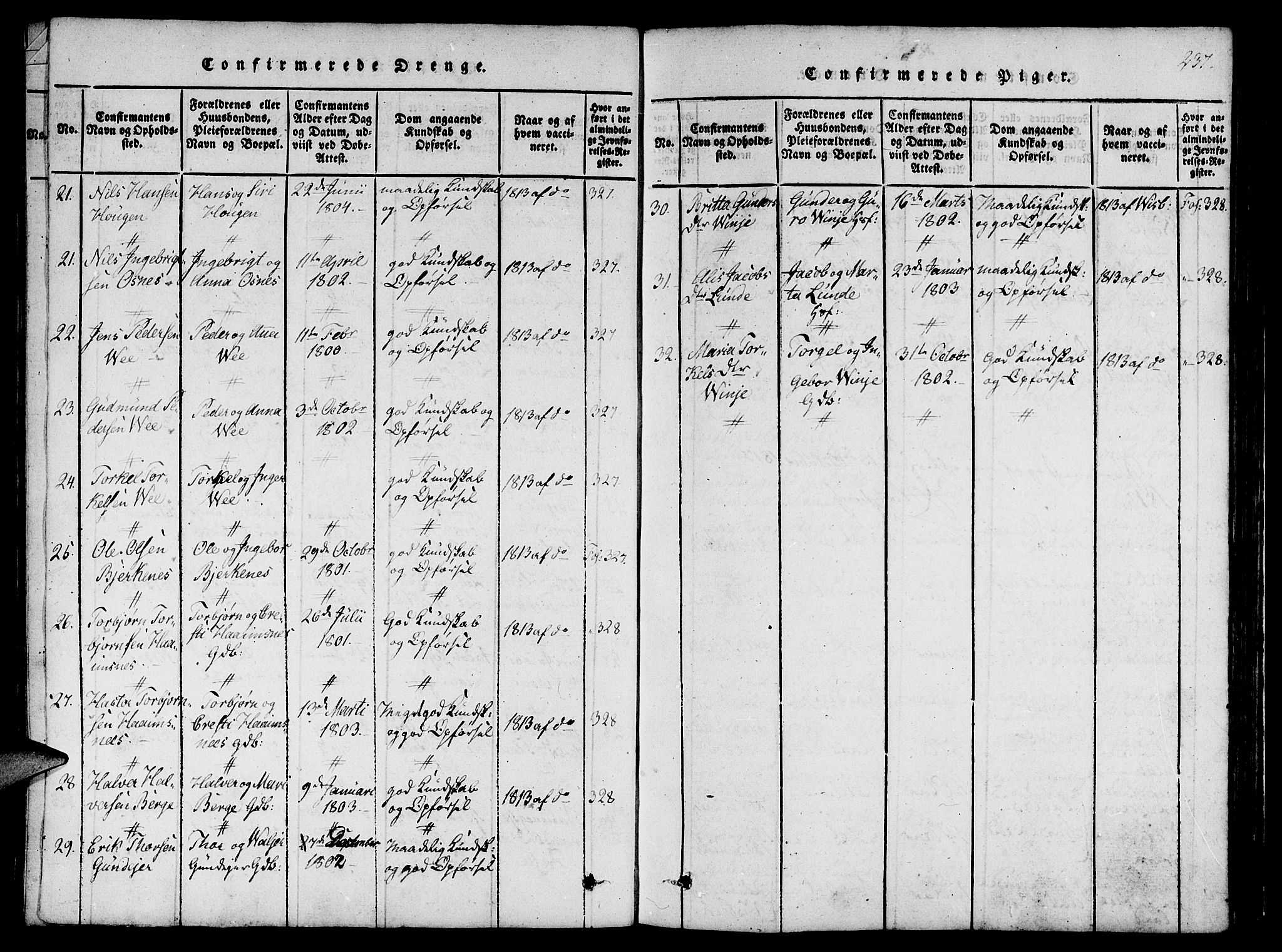 Etne sokneprestembete, AV/SAB-A-75001/H/Haa: Parish register (official) no. A 6, 1815-1831, p. 237