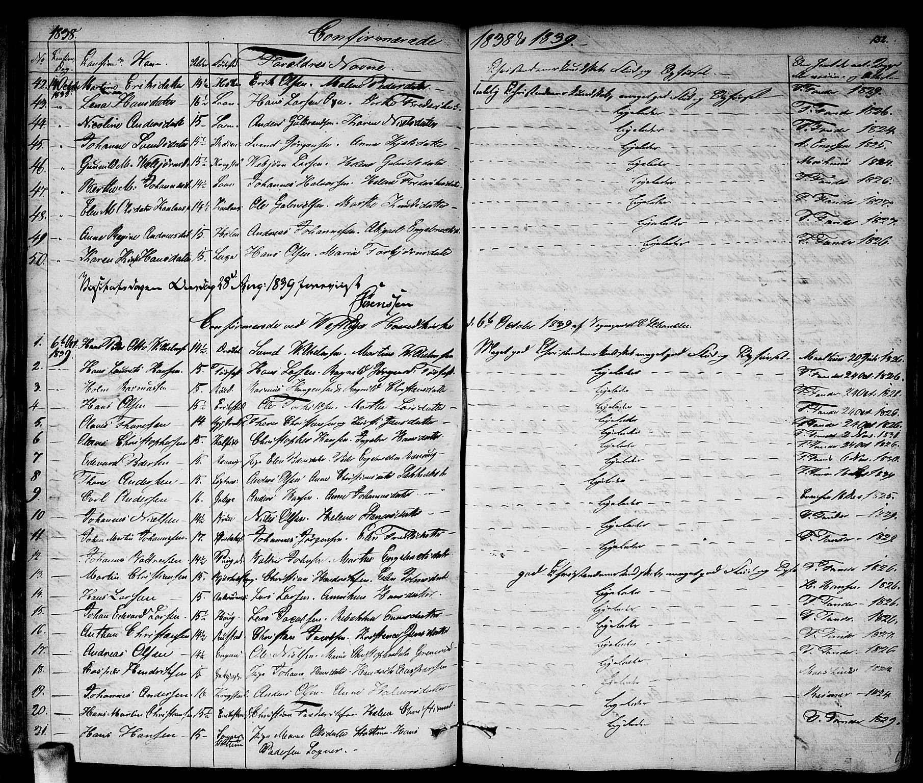 Vestby prestekontor Kirkebøker, AV/SAO-A-10893/F/Fa/L0006: Parish register (official) no. I 6, 1827-1849, p. 132