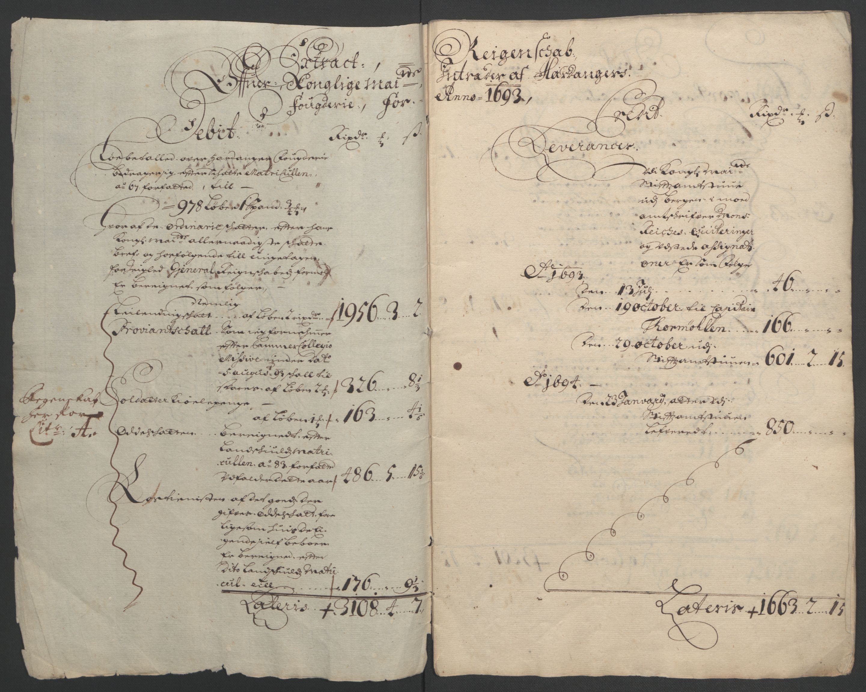 Rentekammeret inntil 1814, Reviderte regnskaper, Fogderegnskap, RA/EA-4092/R48/L2974: Fogderegnskap Sunnhordland og Hardanger, 1693, p. 133