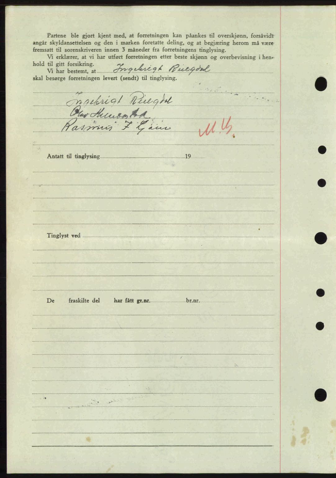 Nordre Sunnmøre sorenskriveri, AV/SAT-A-0006/1/2/2C/2Ca: Mortgage book no. A33, 1949-1950, Diary no: : 107/1950