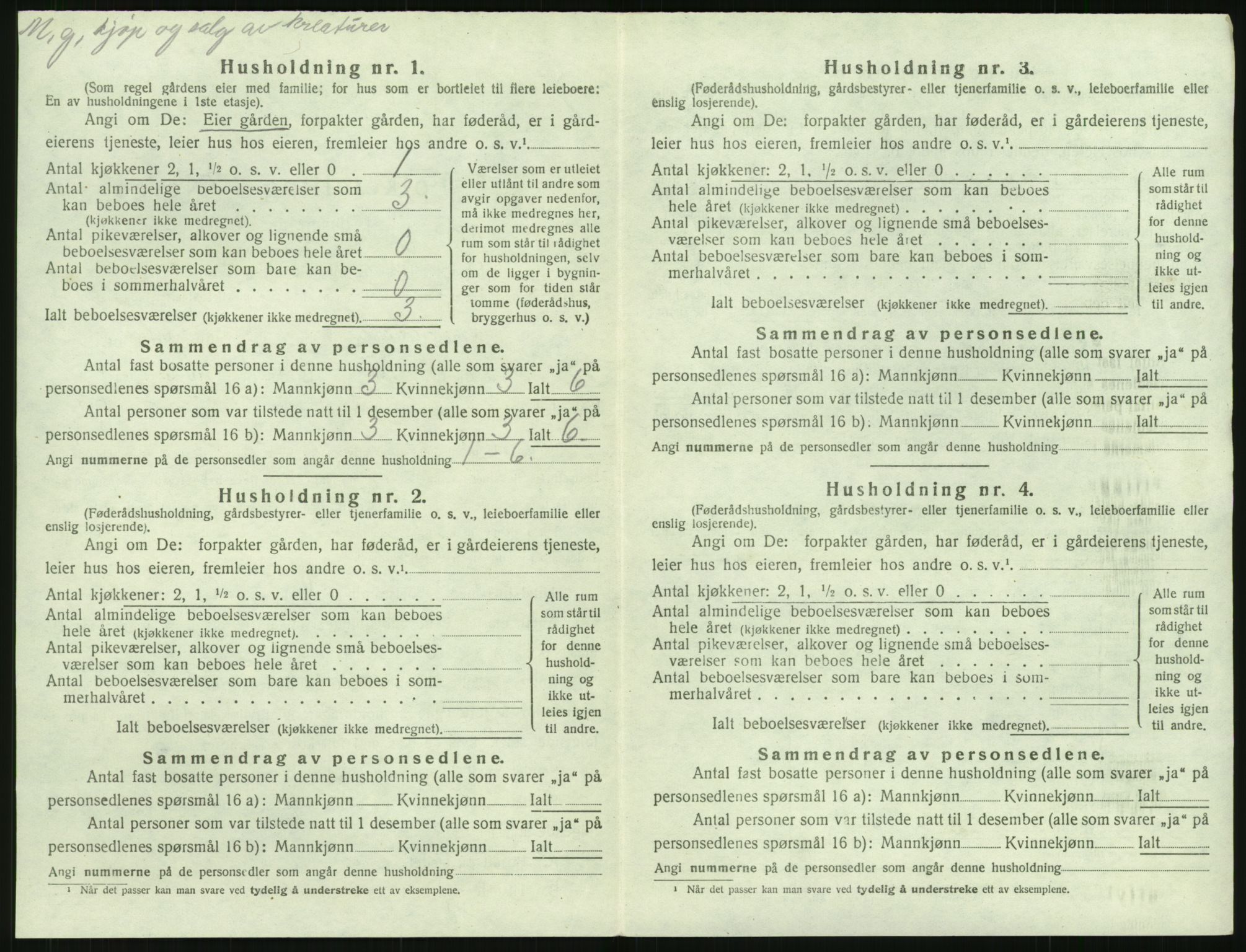 SAK, 1920 census for Øyestad, 1920, p. 209