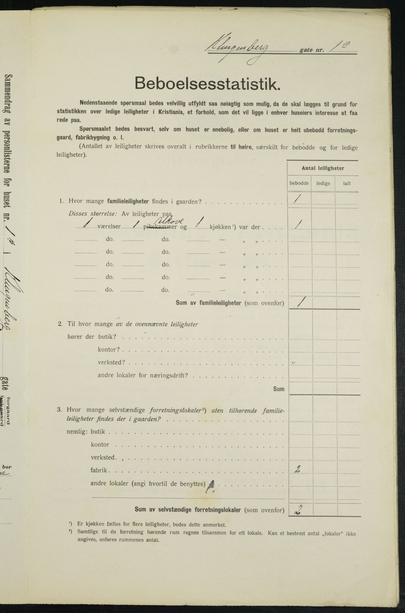 OBA, Municipal Census 1913 for Kristiania, 1913, p. 51576