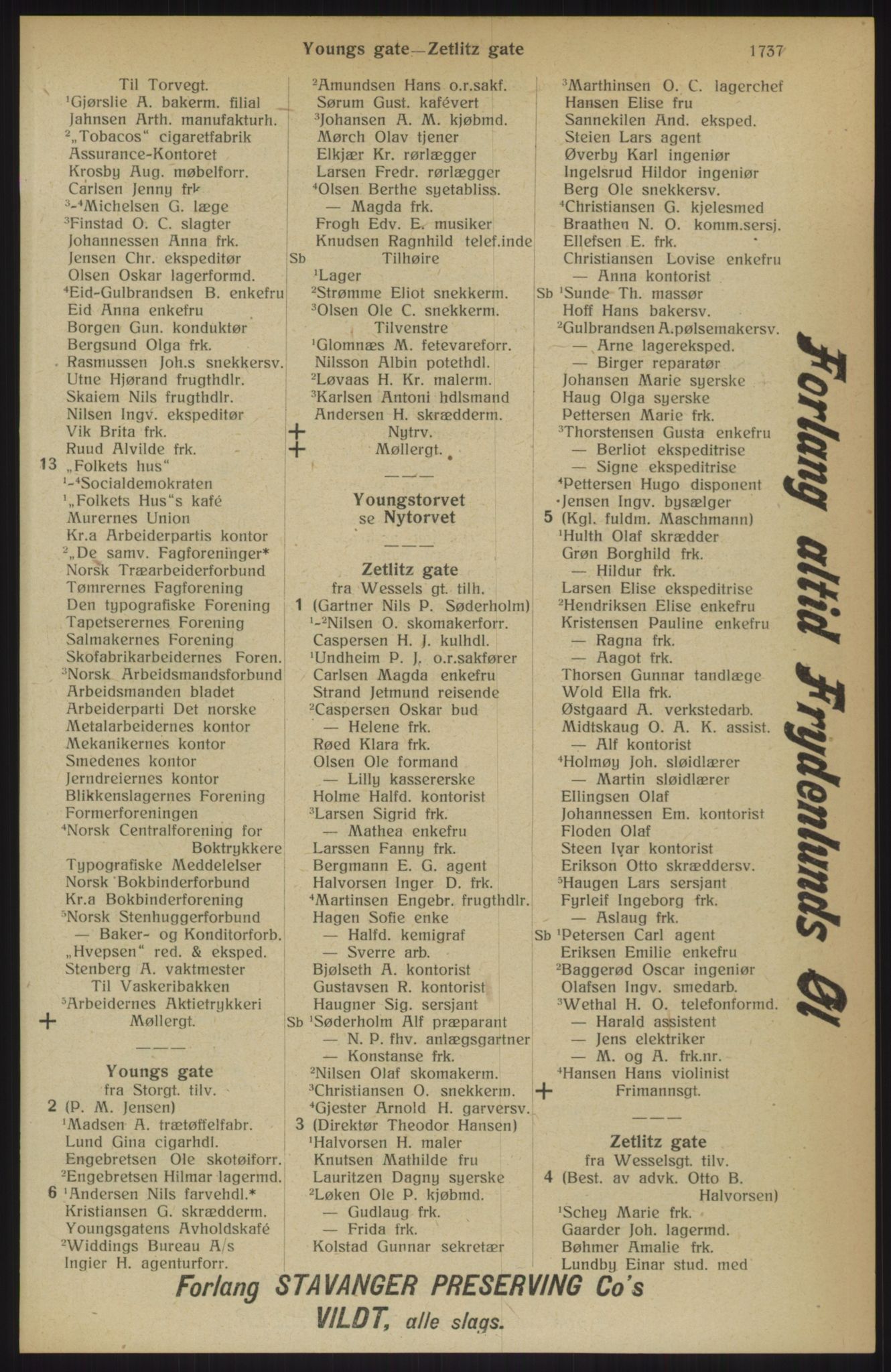 Kristiania/Oslo adressebok, PUBL/-, 1914, p. 1737