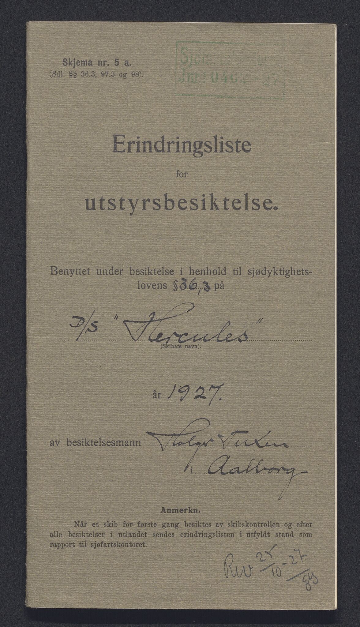 Sjøfartsdirektoratet med forløpere, skipsmapper slettede skip, RA/S-4998/F/Fa/L0496: --, 1868-1923, p. 138