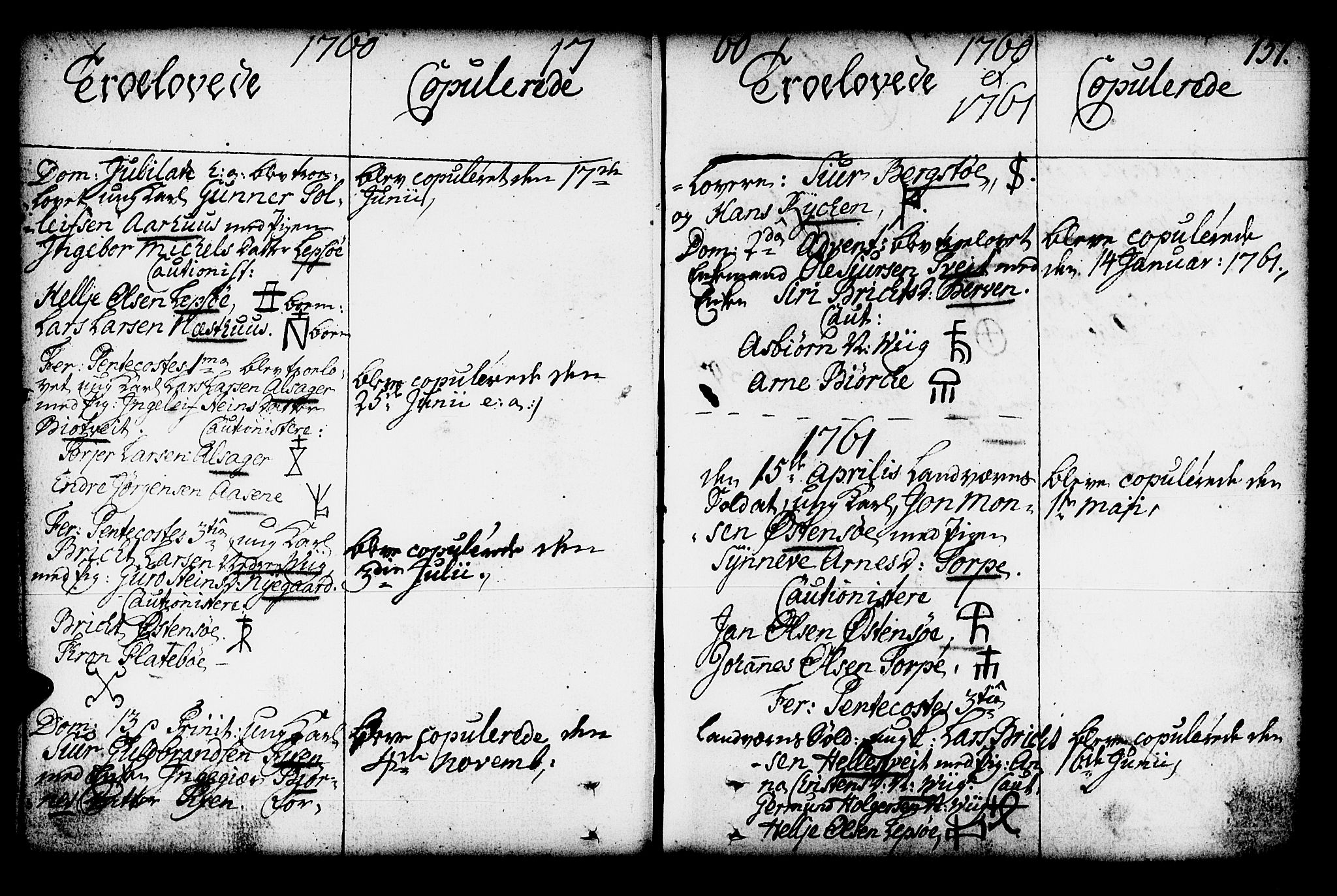 Kvam sokneprestembete, SAB/A-76201/H/Haa: Parish register (official) no. A 4, 1743-1795, p. 151