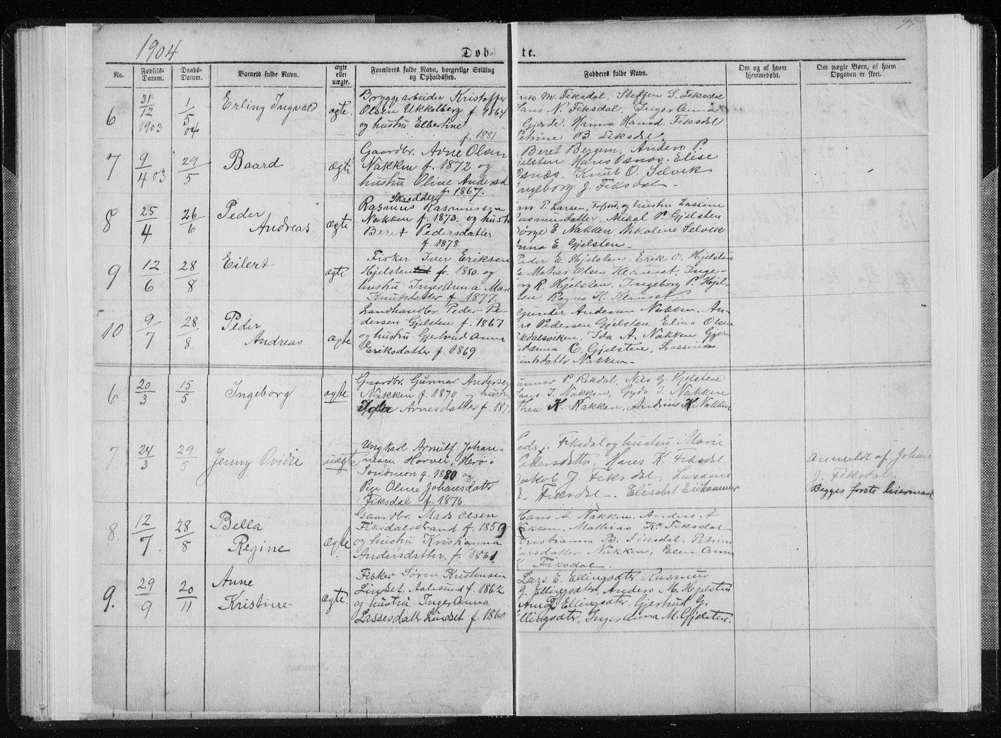 Ministerialprotokoller, klokkerbøker og fødselsregistre - Møre og Romsdal, AV/SAT-A-1454/540/L0541: Parish register (copy) no. 540C01, 1867-1920, p. 95