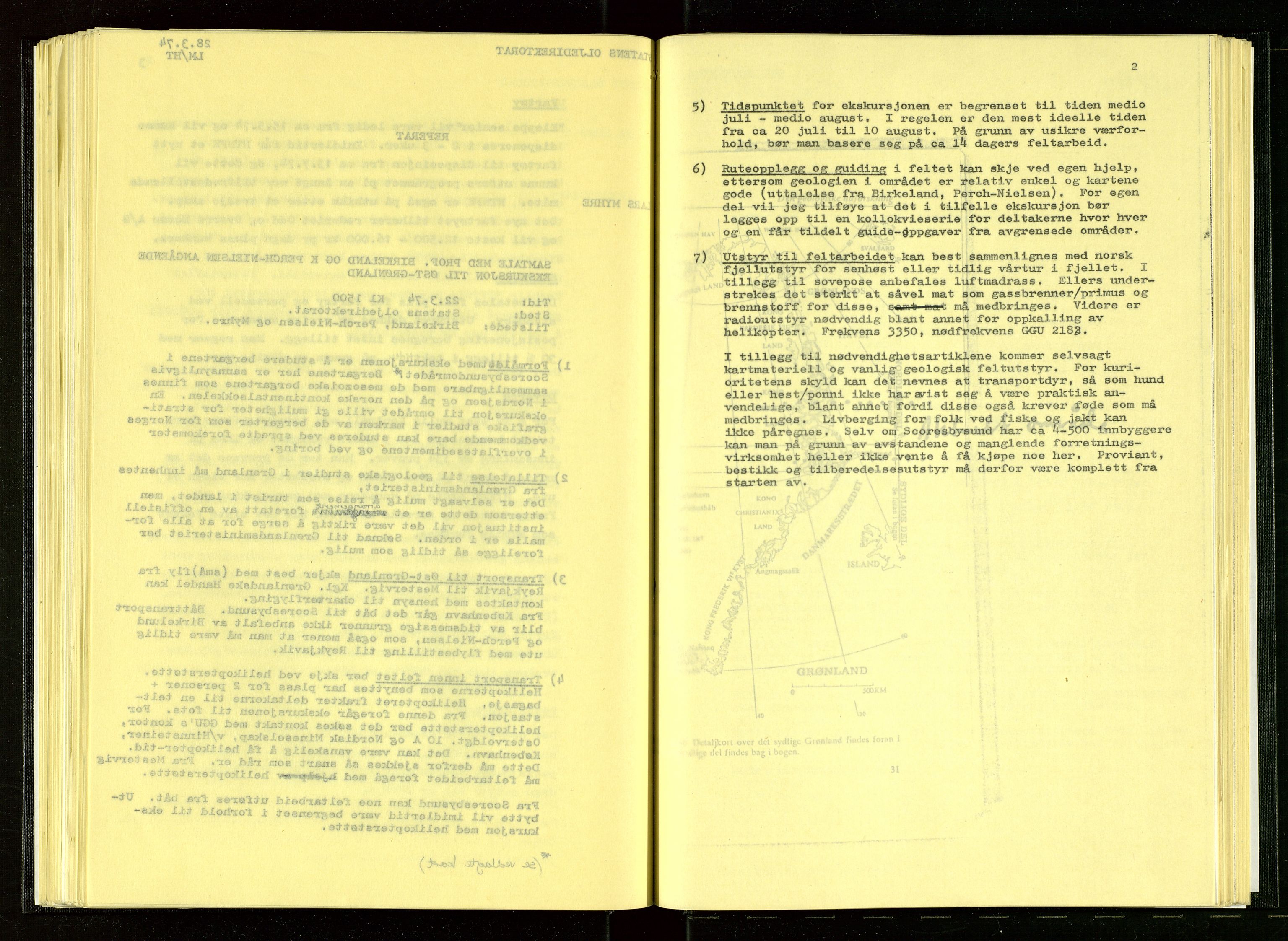 Oljedirektoratet, AV/SAST-A-101366/Aa/L0002: Referatprotokoller, 1974