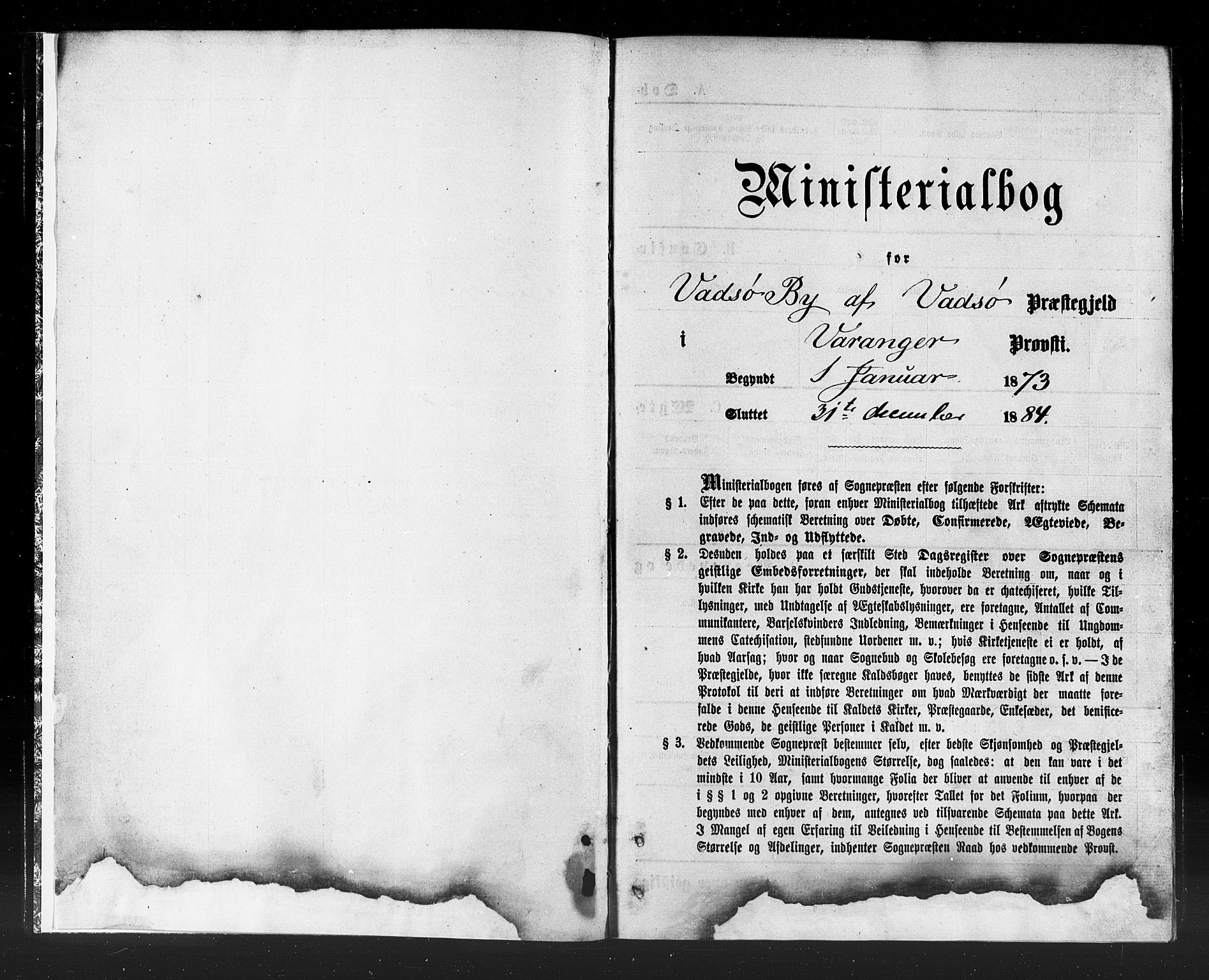 Vadsø sokneprestkontor, SATØ/S-1325/H/Ha/L0005kirke: Parish register (official) no. 5, 1873-1884