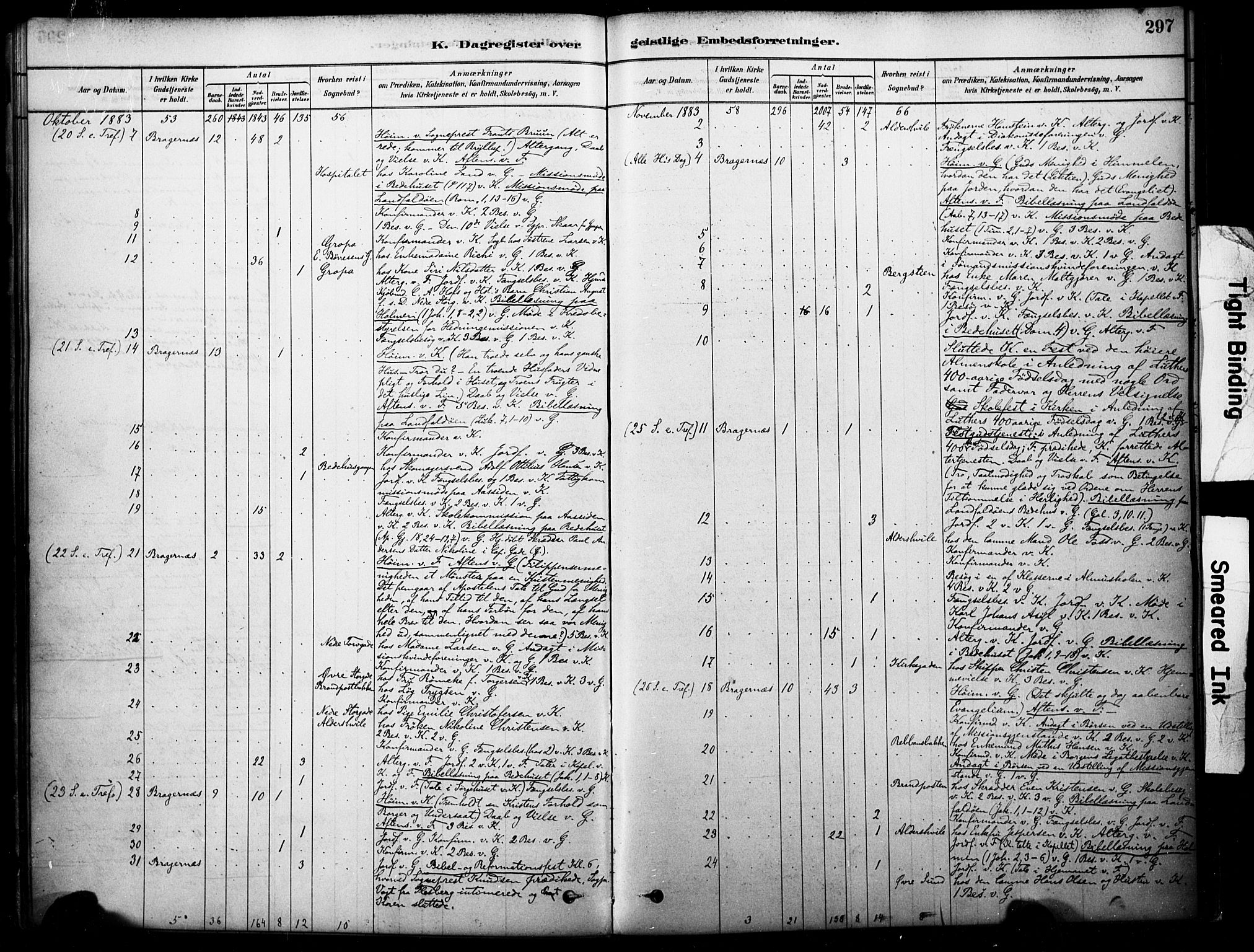 Bragernes kirkebøker, SAKO/A-6/F/Fc/L0005: Parish register (official) no. III 5, 1878-1890, p. 297