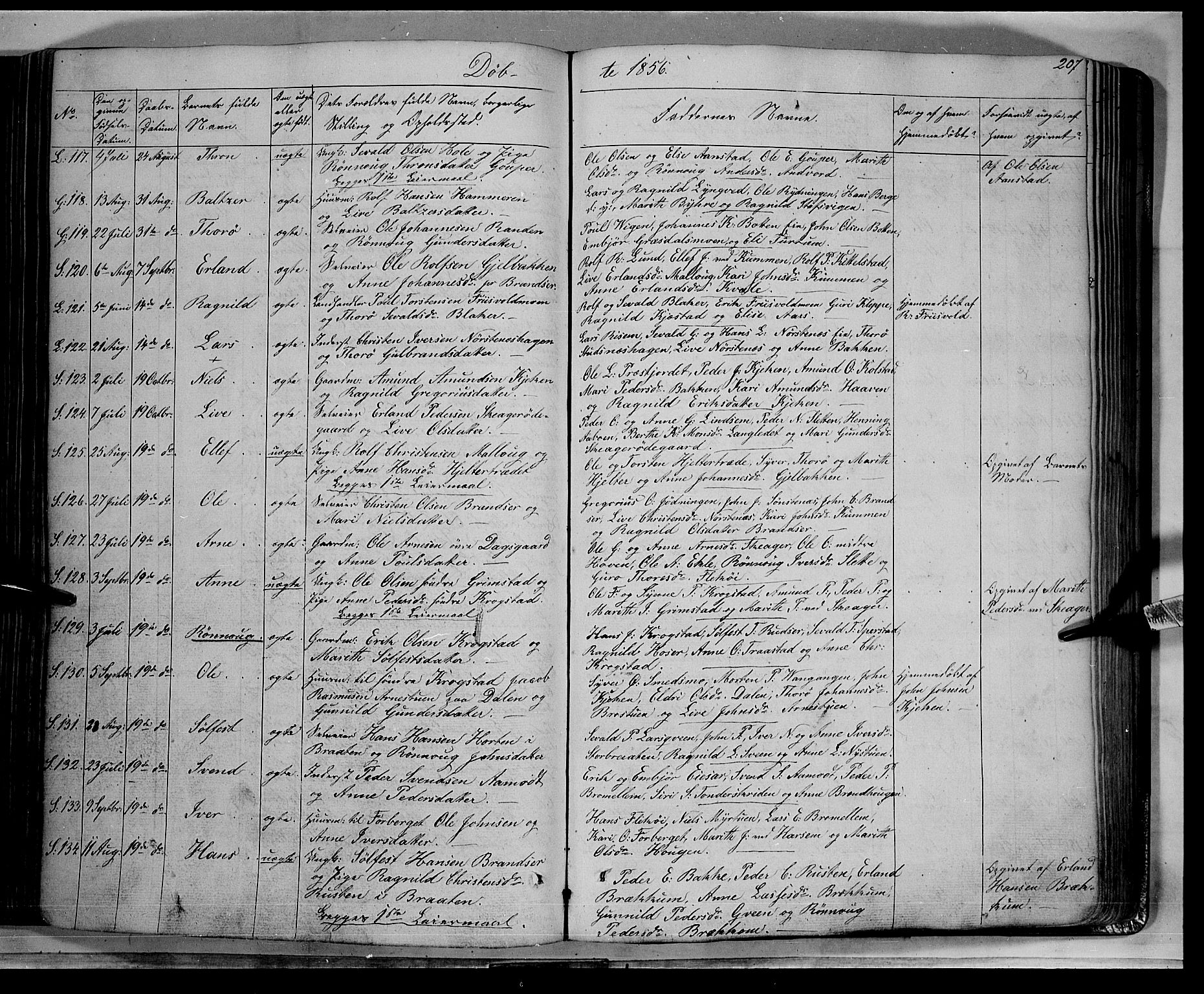 Lom prestekontor, SAH/PREST-070/K/L0006: Parish register (official) no. 6A, 1837-1863, p. 207