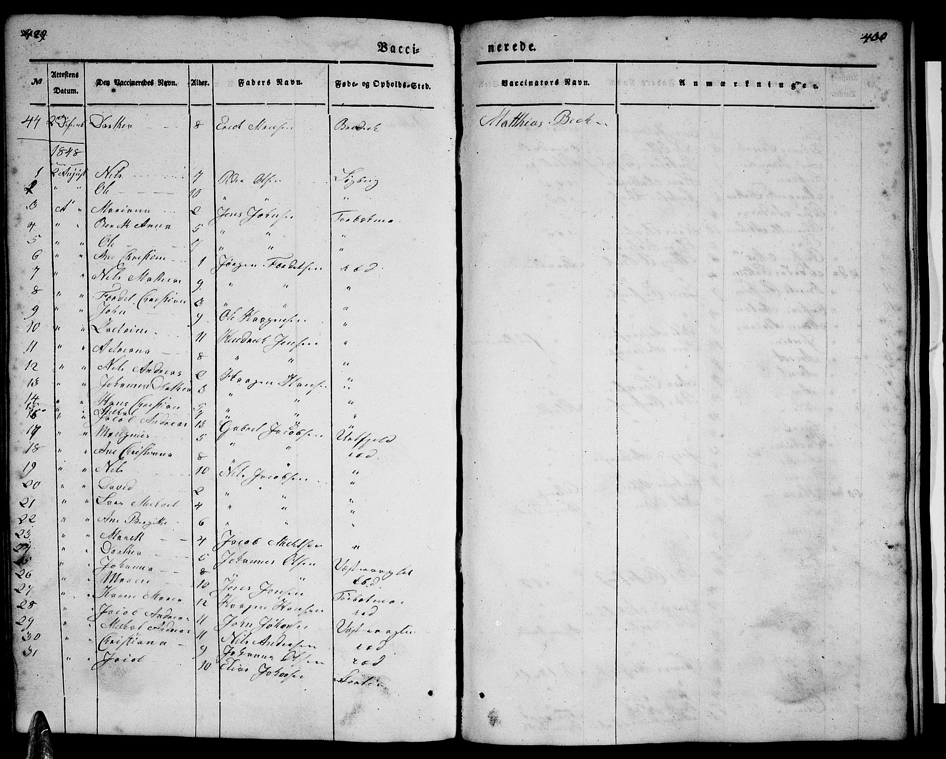 Ministerialprotokoller, klokkerbøker og fødselsregistre - Nordland, AV/SAT-A-1459/827/L0413: Parish register (copy) no. 827C02, 1842-1852, p. 429-430