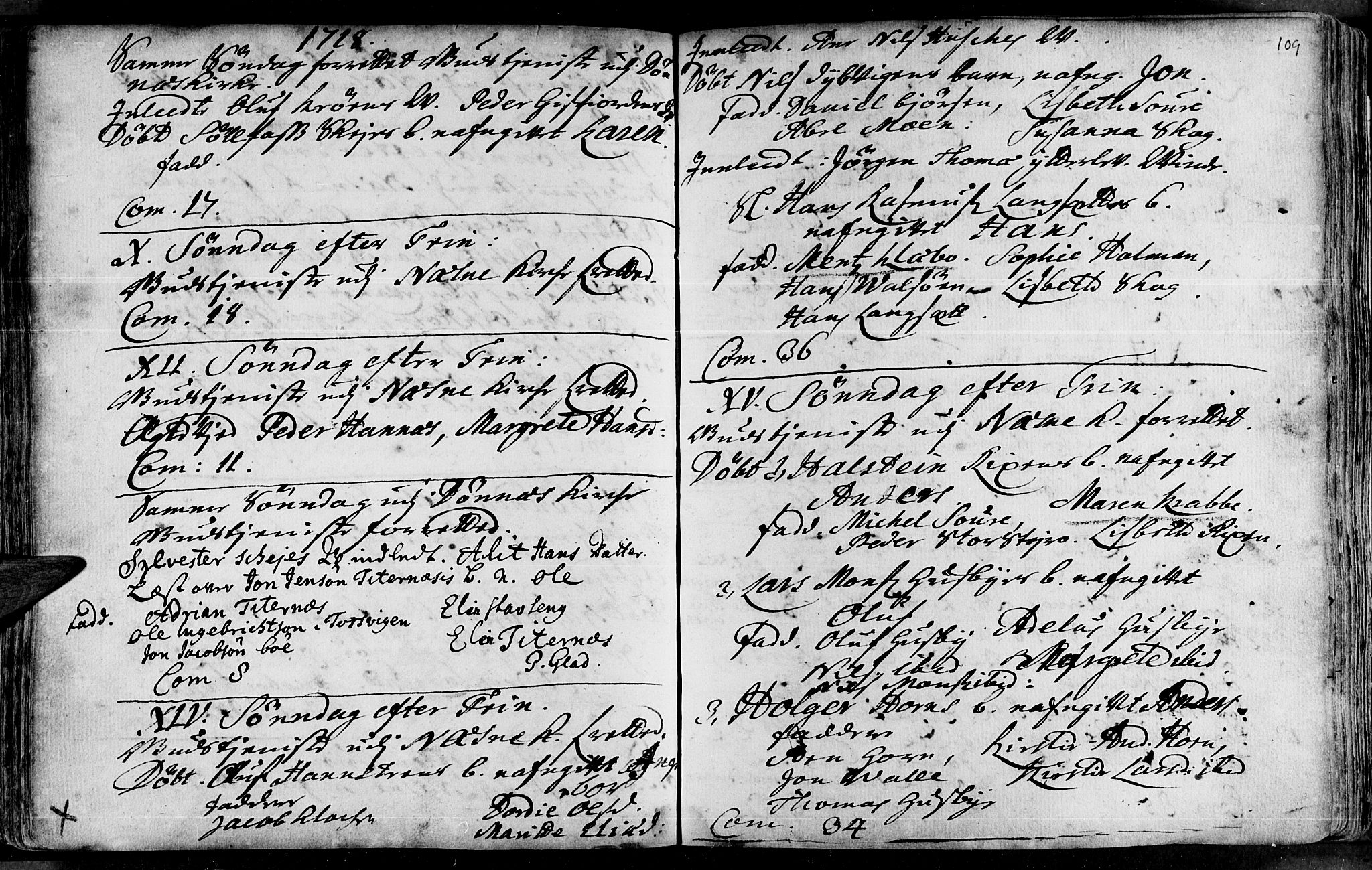 Ministerialprotokoller, klokkerbøker og fødselsregistre - Nordland, AV/SAT-A-1459/838/L0542: Parish register (official) no. 838A01, 1704-1737, p. 109