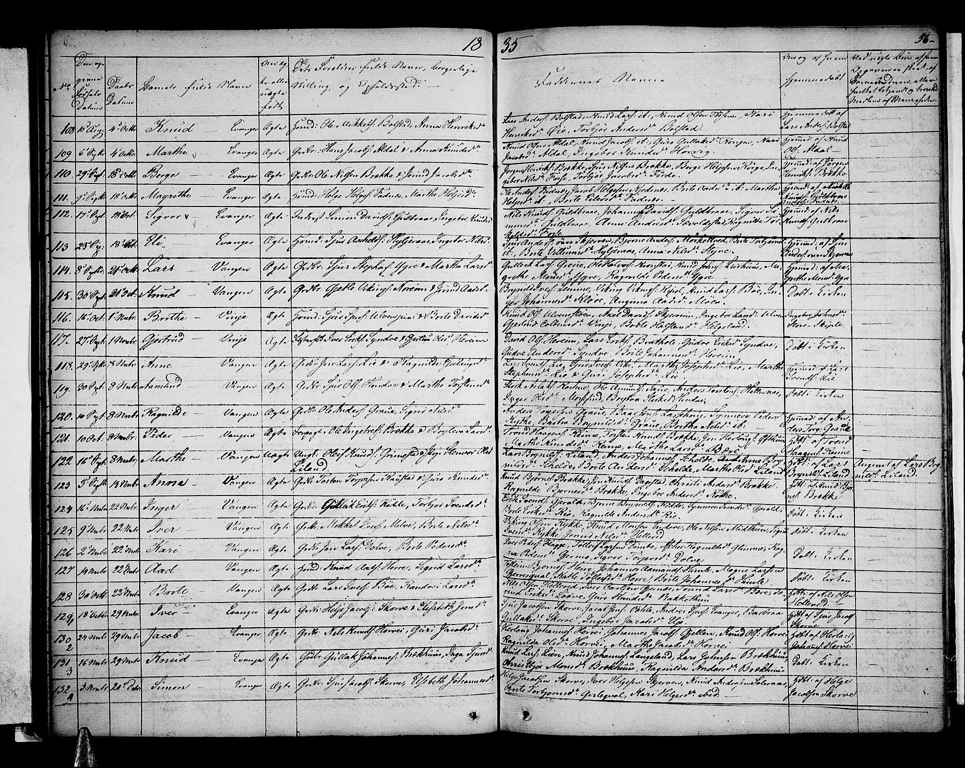 Voss sokneprestembete, AV/SAB-A-79001: Curate's parish register no. A 1, 1821-1841, p. 56