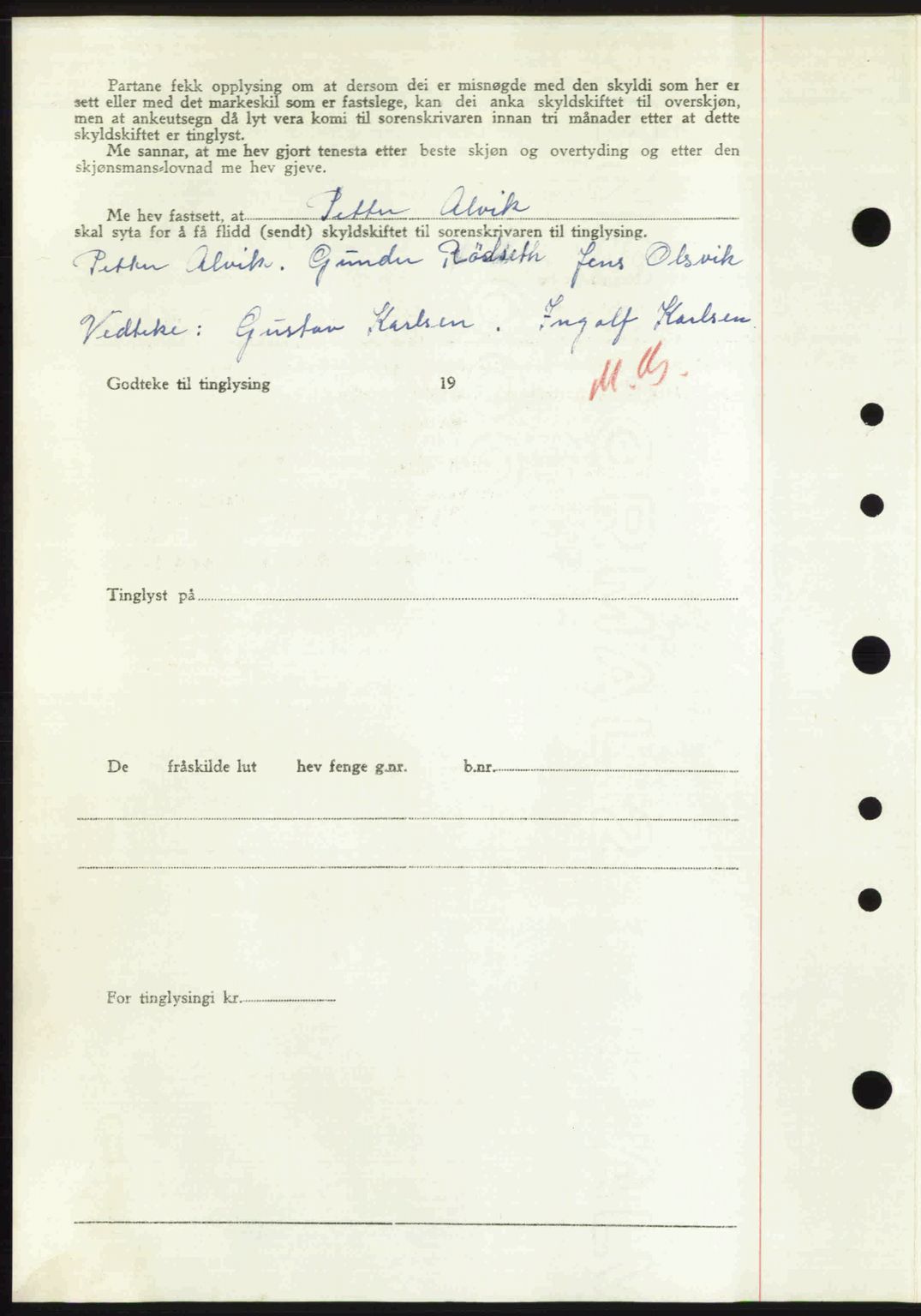 Nordre Sunnmøre sorenskriveri, AV/SAT-A-0006/1/2/2C/2Ca: Mortgage book no. A34, 1950-1950, Diary no: : 1207/1950