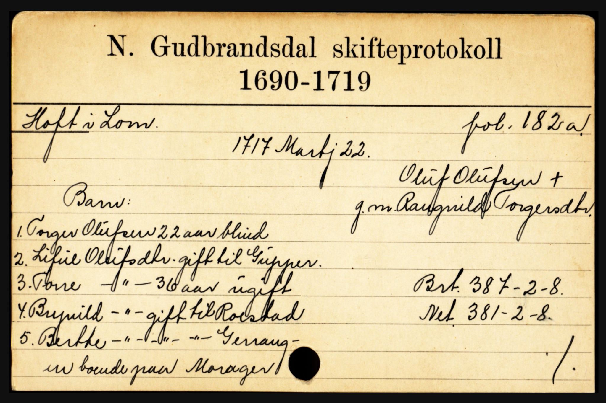Nord-Gudbrandsdal tingrett, SAH/TING-002/J, 1658-1900, p. 5301