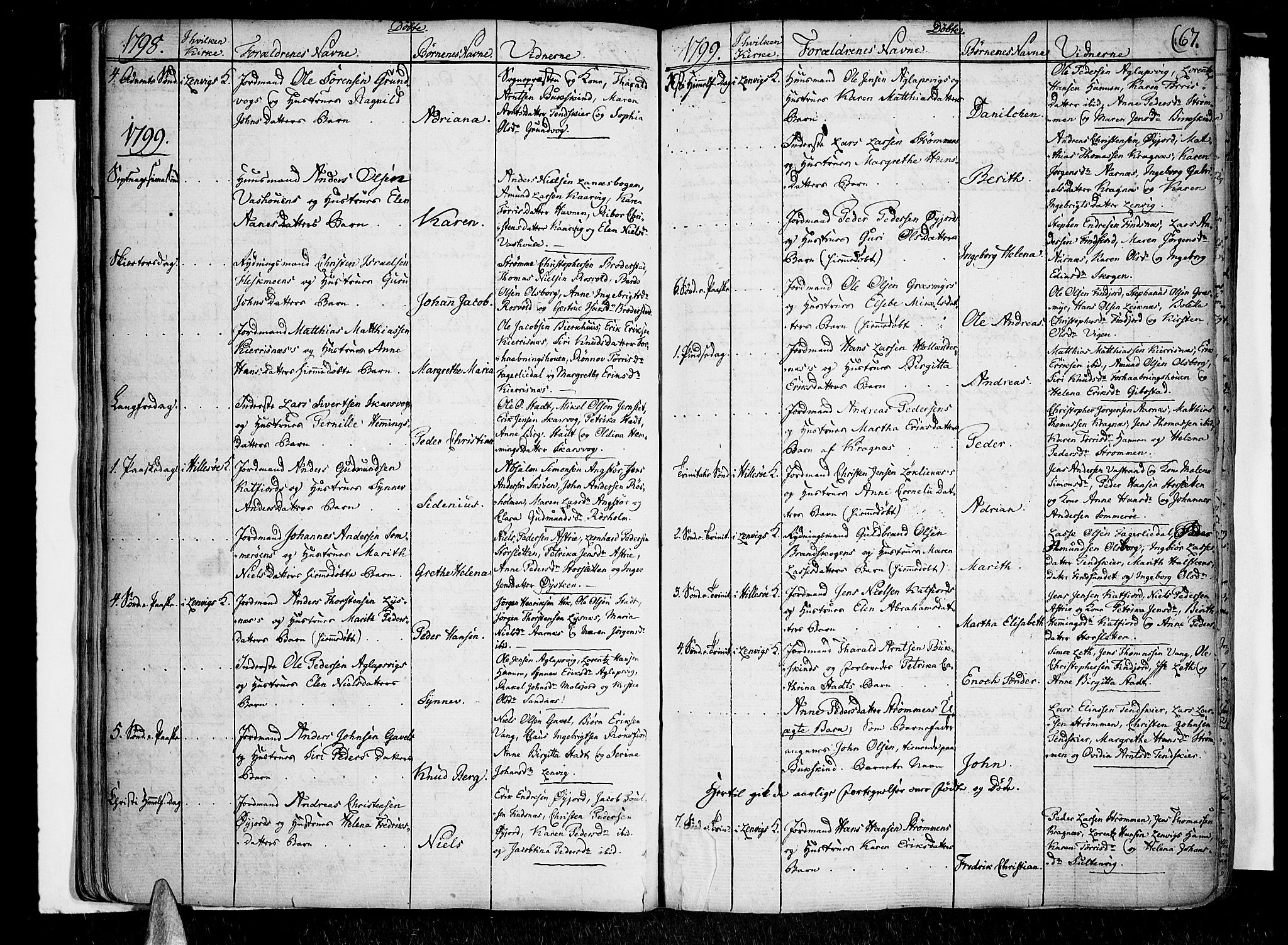 Lenvik sokneprestembete, SATØ/S-1310/H/Ha/Haa/L0002kirke: Parish register (official) no. 2, 1784-1820, p. 67