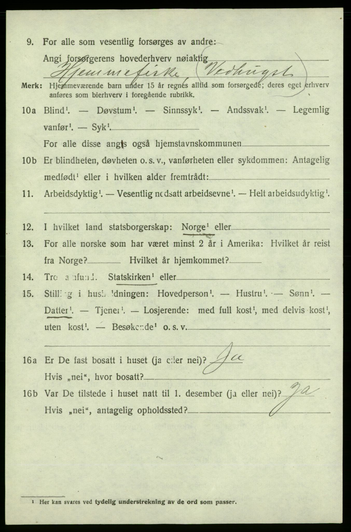 SAB, 1920 census for Jondal, 1920, p. 4229