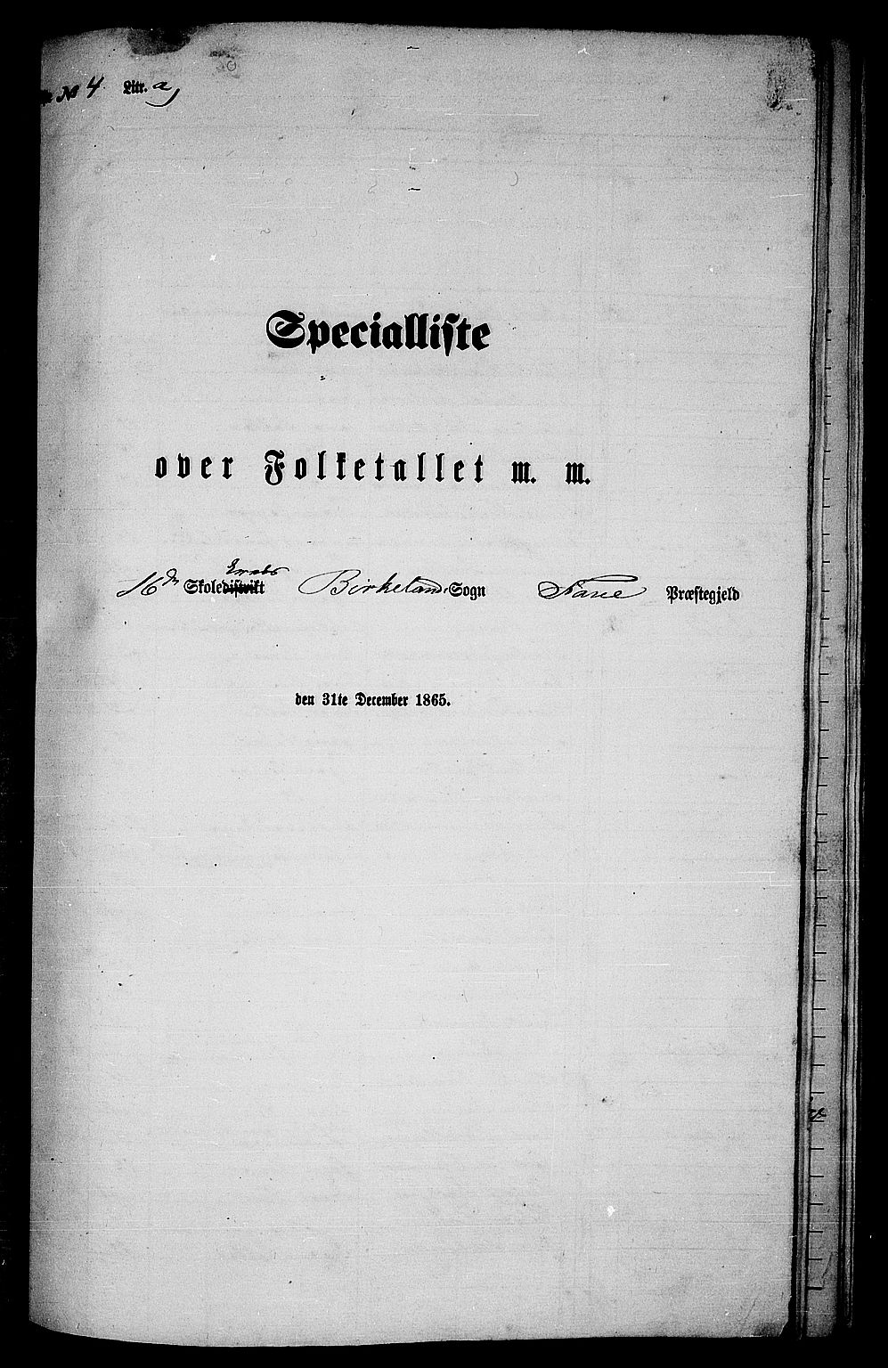 RA, 1865 census for Fana, 1865, p. 58