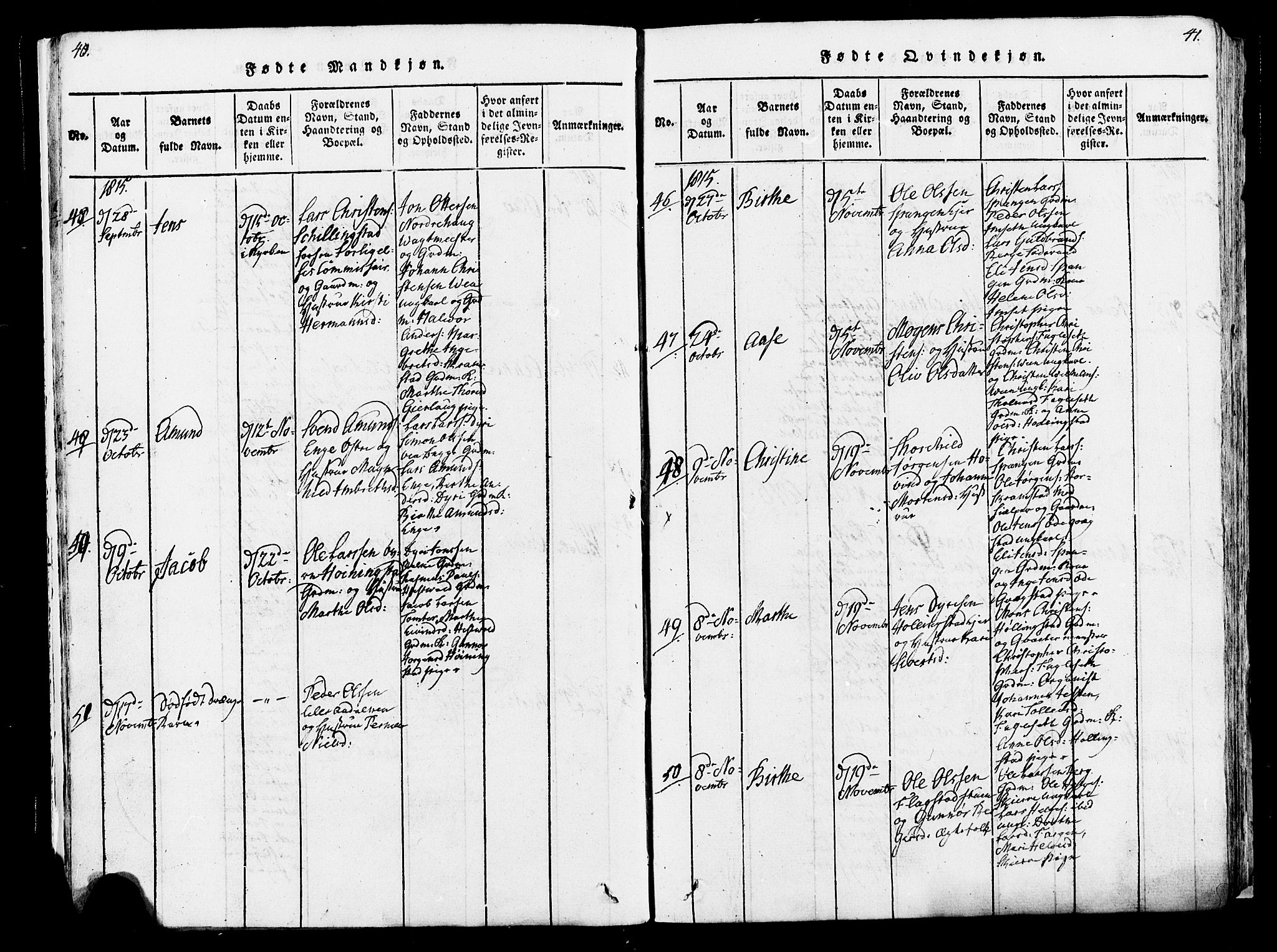 Løten prestekontor, AV/SAH-PREST-022/K/Ka/L0005: Parish register (official) no. 5, 1814-1832, p. 40-41