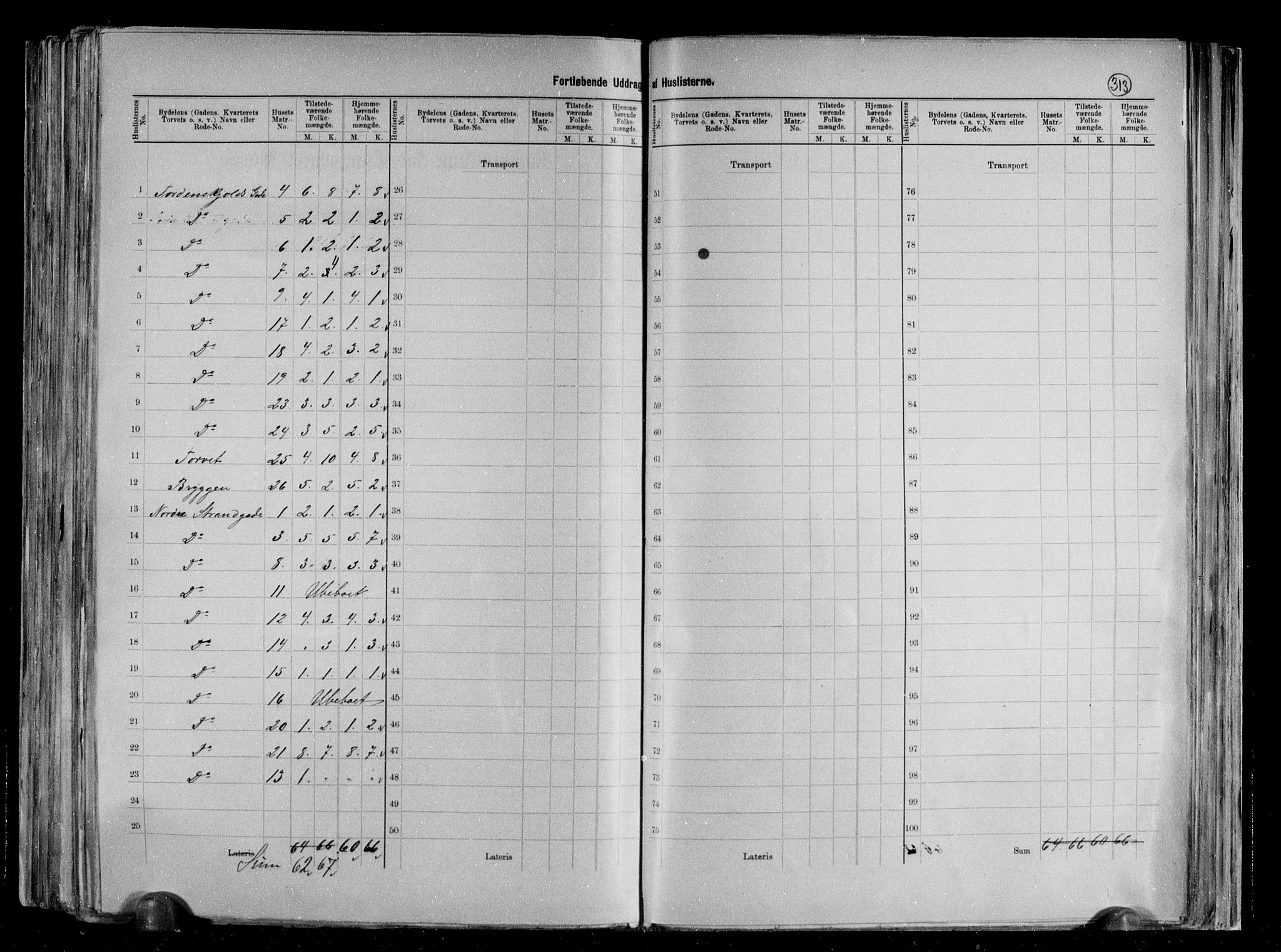 RA, 1891 census for 0802 Langesund, 1891, p. 13