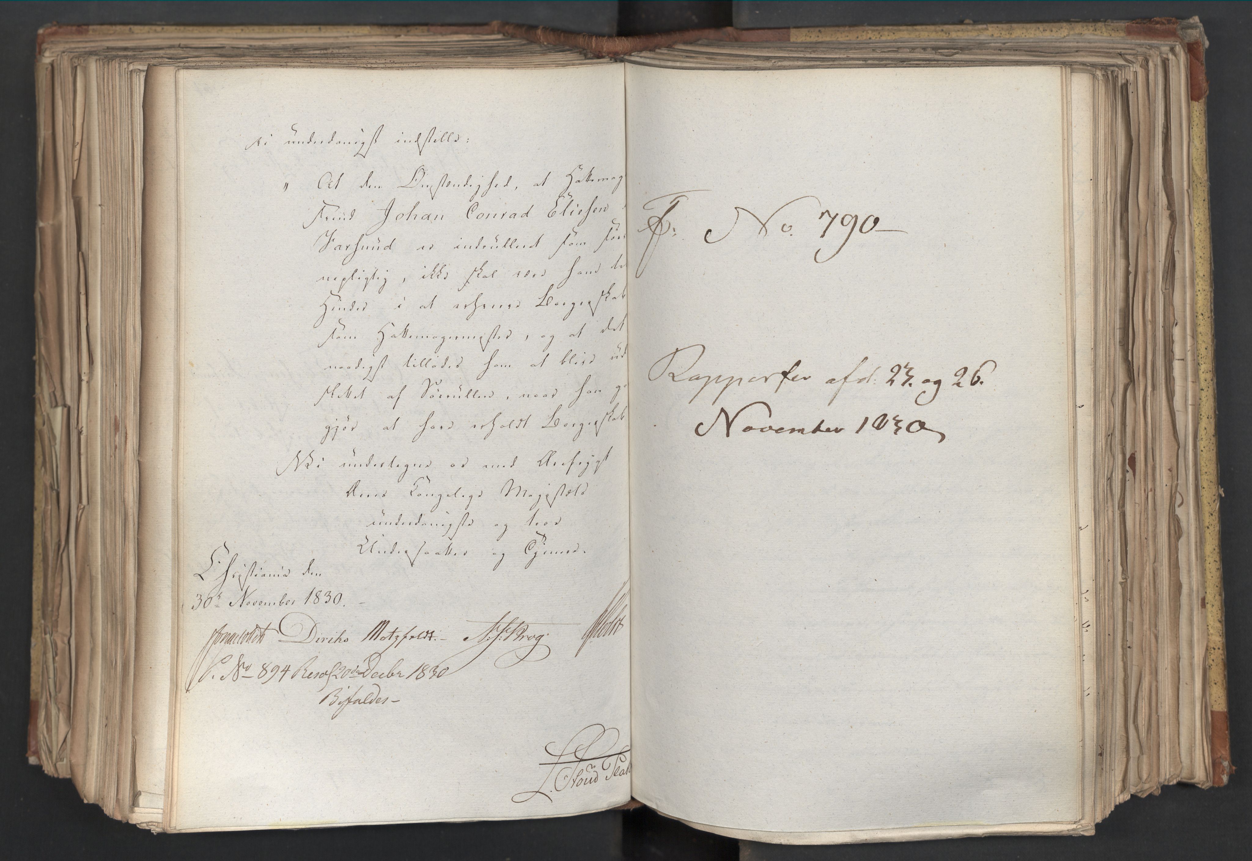 Statsrådsavdelingen i Stockholm, AV/RA-S-1003/D/Da/L0068: Regjeringsinnstillinger nr. 660-876, 1830, p. 451