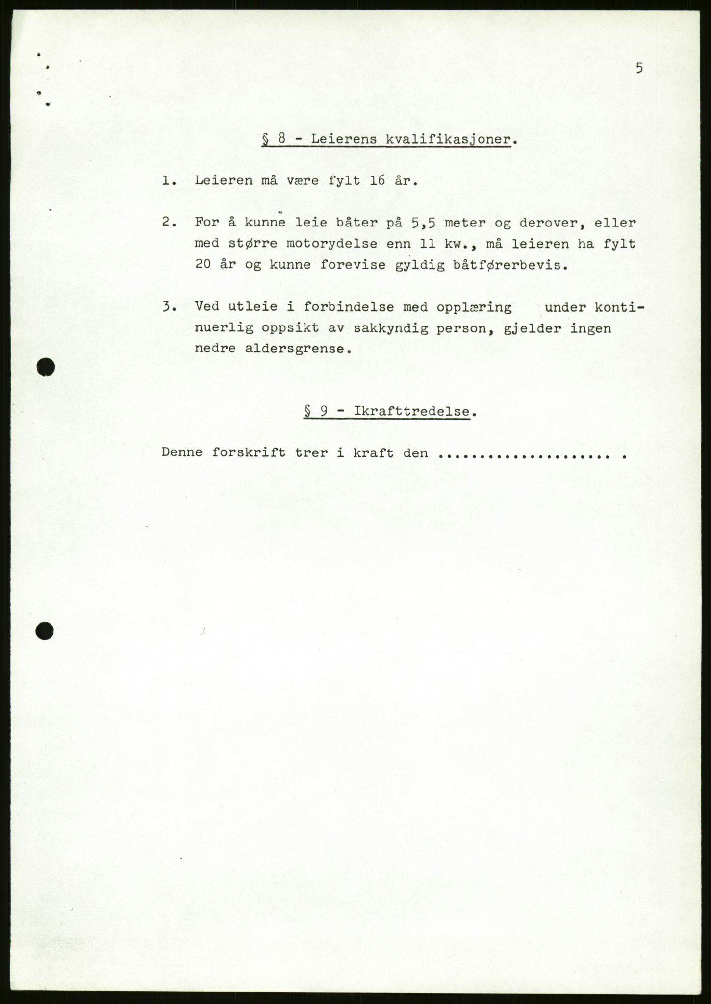 Sjøfartsdirektoratet med forløpere, generelt arkiv, AV/RA-S-1407/D/Du/Duc/L0642/0001: Skipskontrollen - Forskrifter / Forskrift om utleiebåter (2 mapper), 1978-1987, p. 205