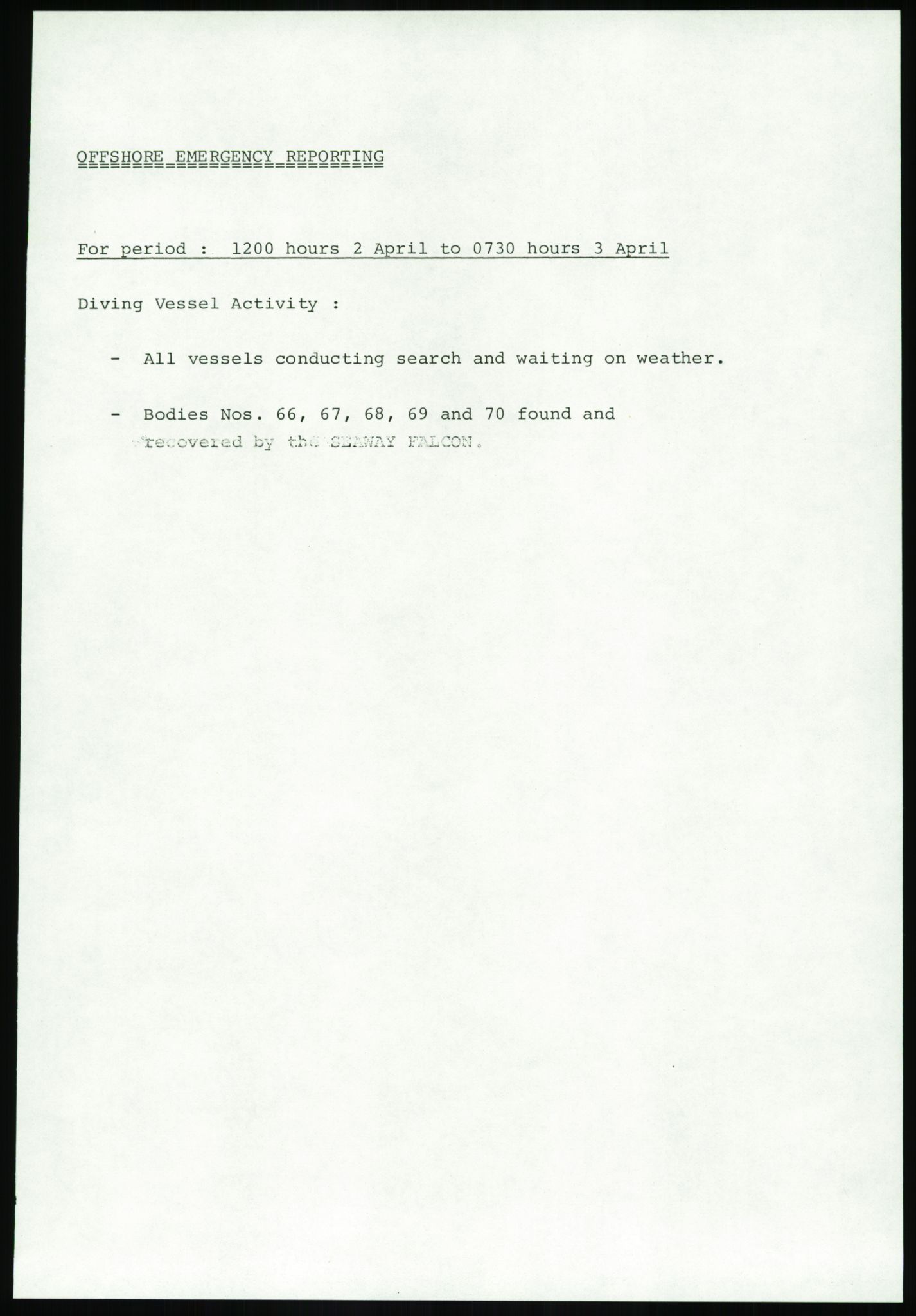 Justisdepartementet, Granskningskommisjonen ved Alexander Kielland-ulykken 27.3.1980, AV/RA-S-1165/D/L0017: P Hjelpefartøy (Doku.liste + P1-P6 av 6)/Q Hovedredningssentralen (Q0-Q27 av 27), 1980-1981, p. 102