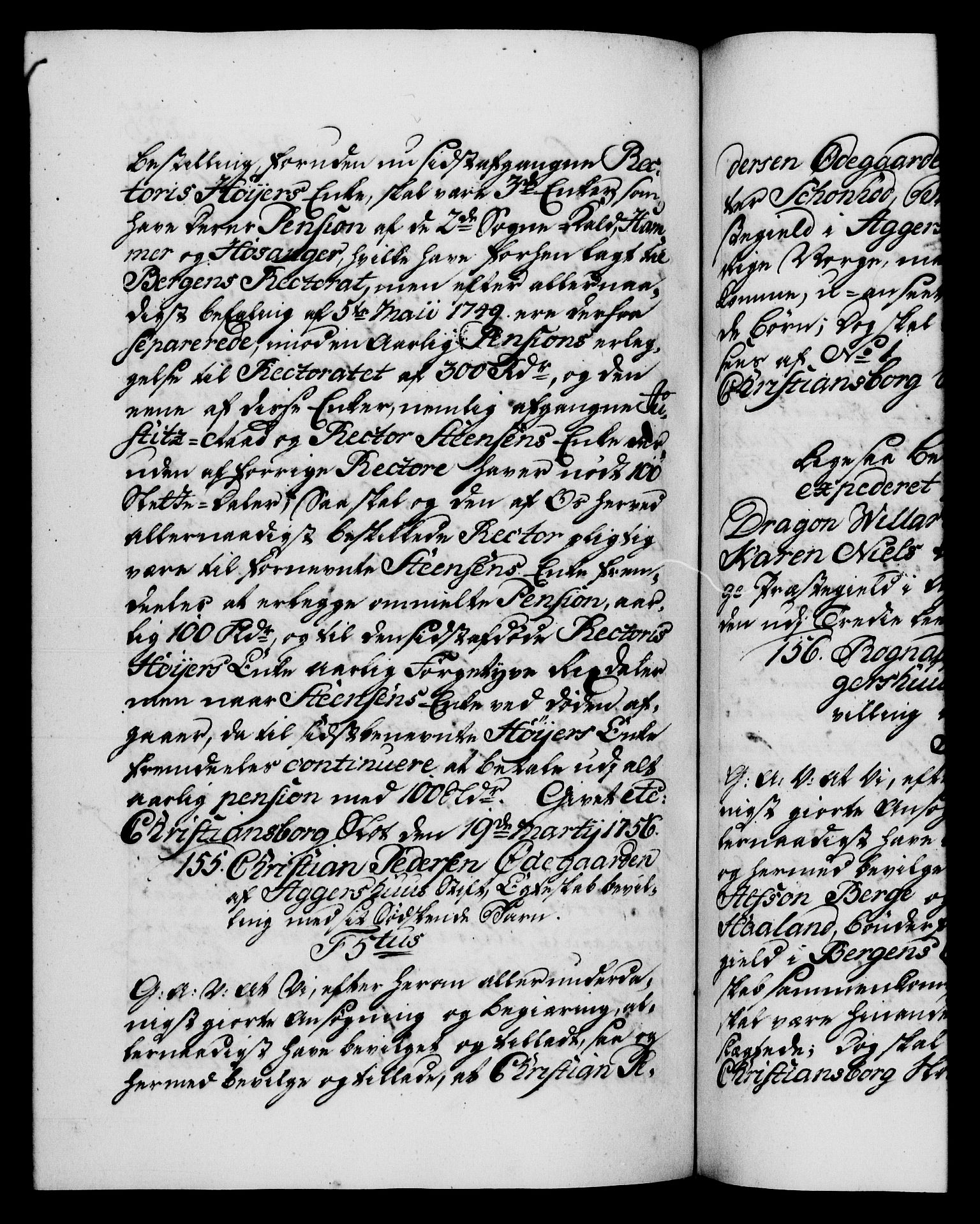 Danske Kanselli 1572-1799, AV/RA-EA-3023/F/Fc/Fca/Fcaa/L0039: Norske registre, 1755-1756, p. 537b