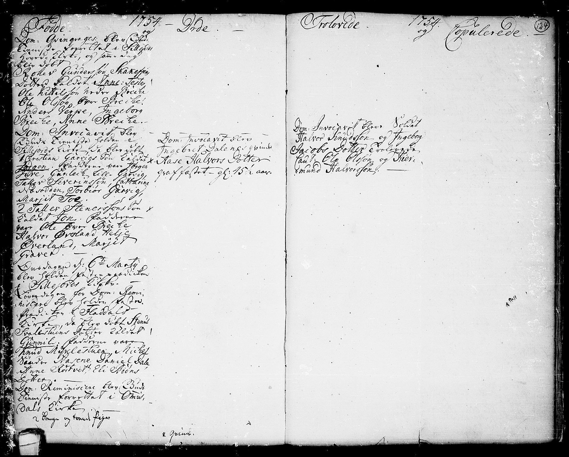 Seljord kirkebøker, SAKO/A-20/F/Fa/L0006: Parish register (official) no. I 6, 1744-1755, p. 124