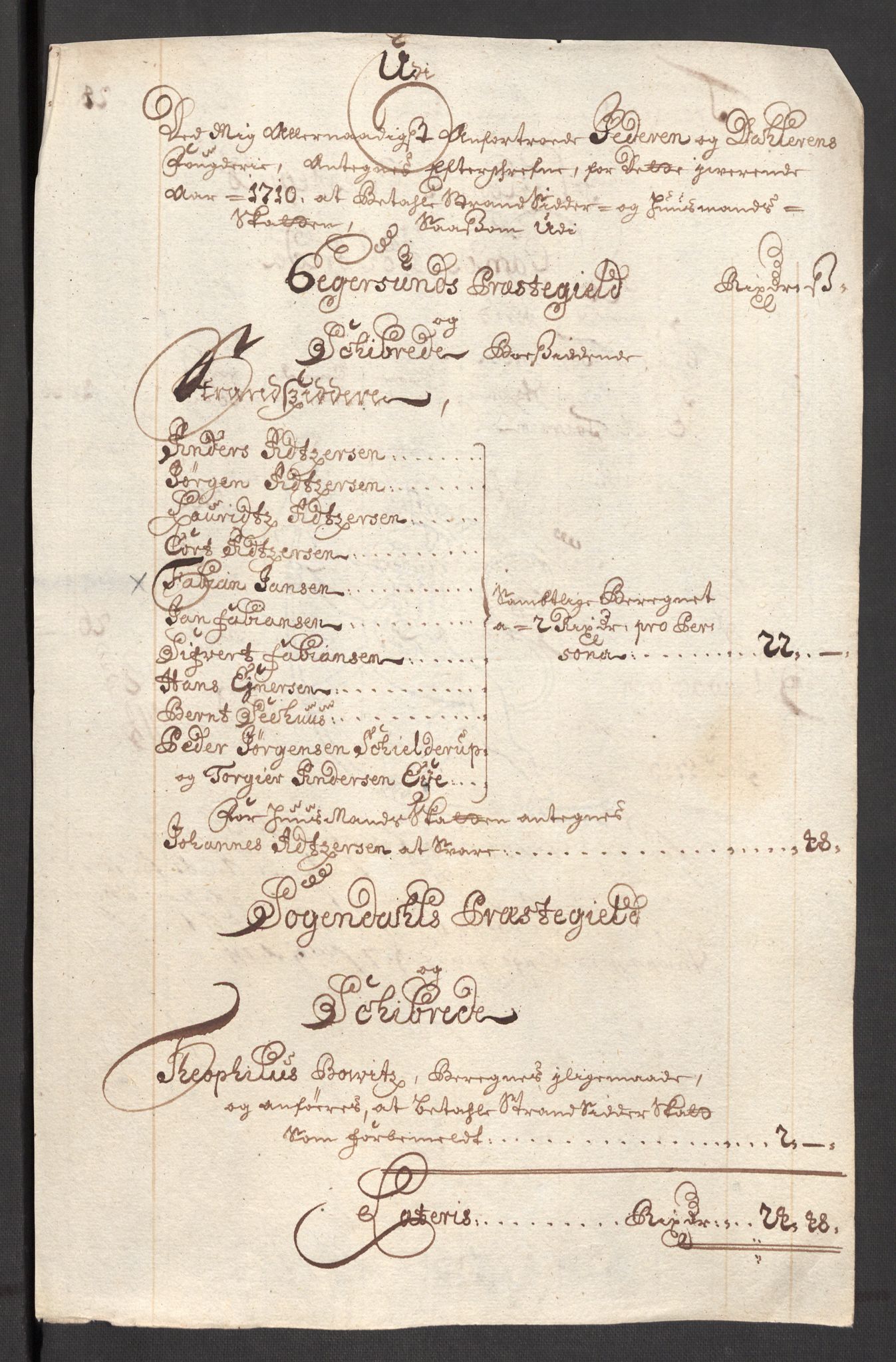 Rentekammeret inntil 1814, Reviderte regnskaper, Fogderegnskap, RA/EA-4092/R46/L2734: Fogderegnskap Jæren og Dalane, 1709-1710, p. 148
