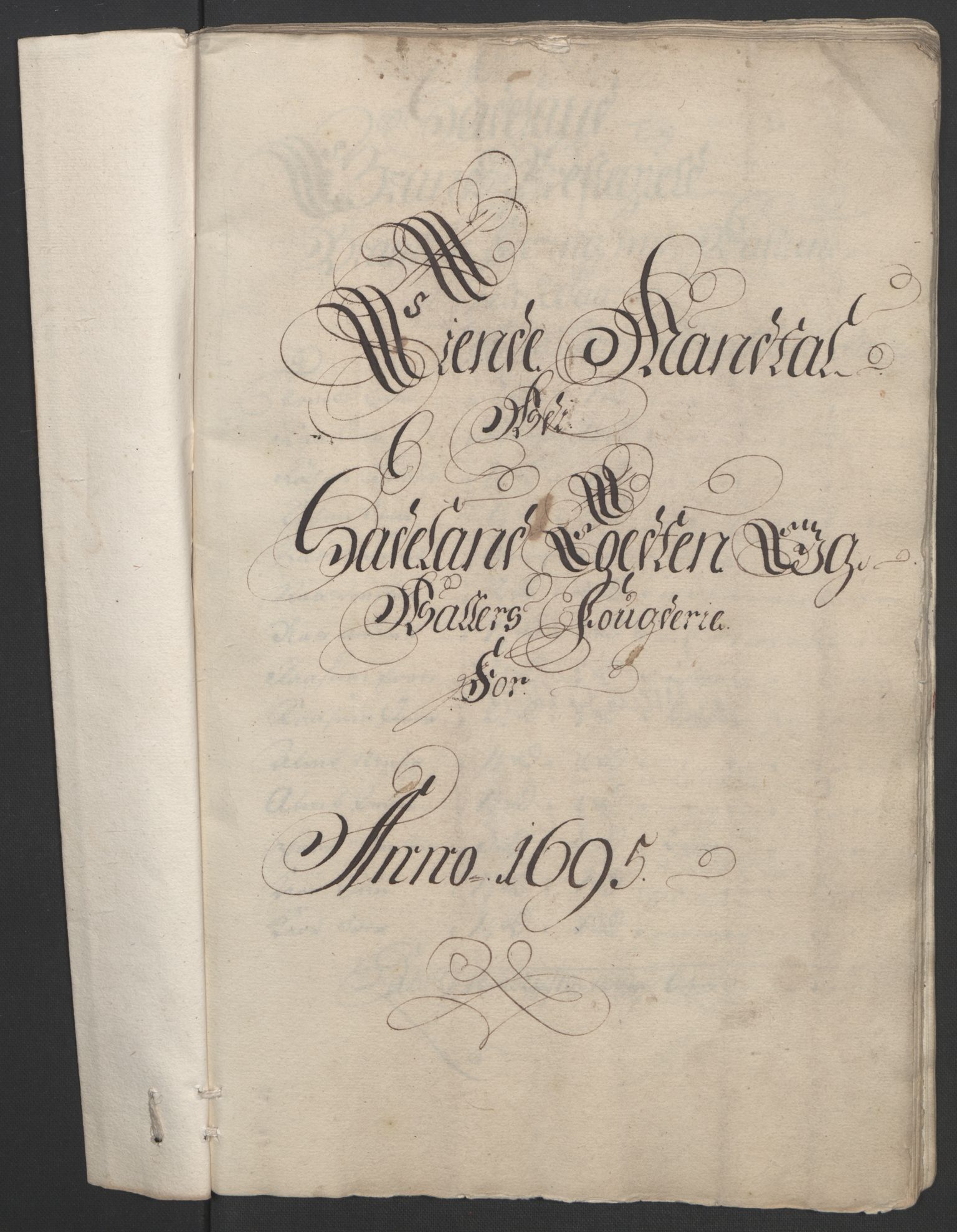Rentekammeret inntil 1814, Reviderte regnskaper, Fogderegnskap, RA/EA-4092/R18/L1293: Fogderegnskap Hadeland, Toten og Valdres, 1695, p. 17