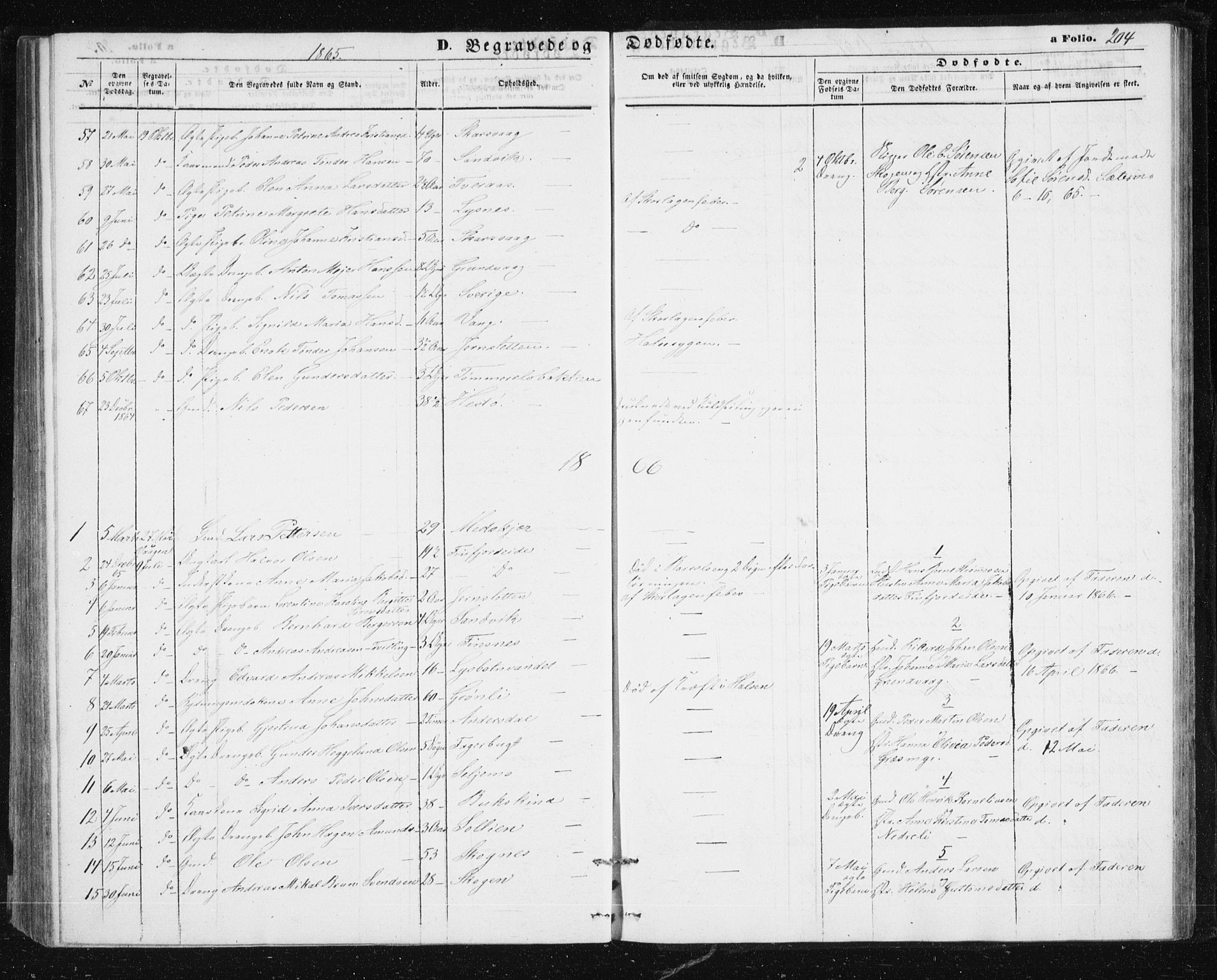 Lenvik sokneprestembete, SATØ/S-1310/H/Ha/Hab/L0004klokker: Parish register (copy) no. 4, 1859-1869, p. 204