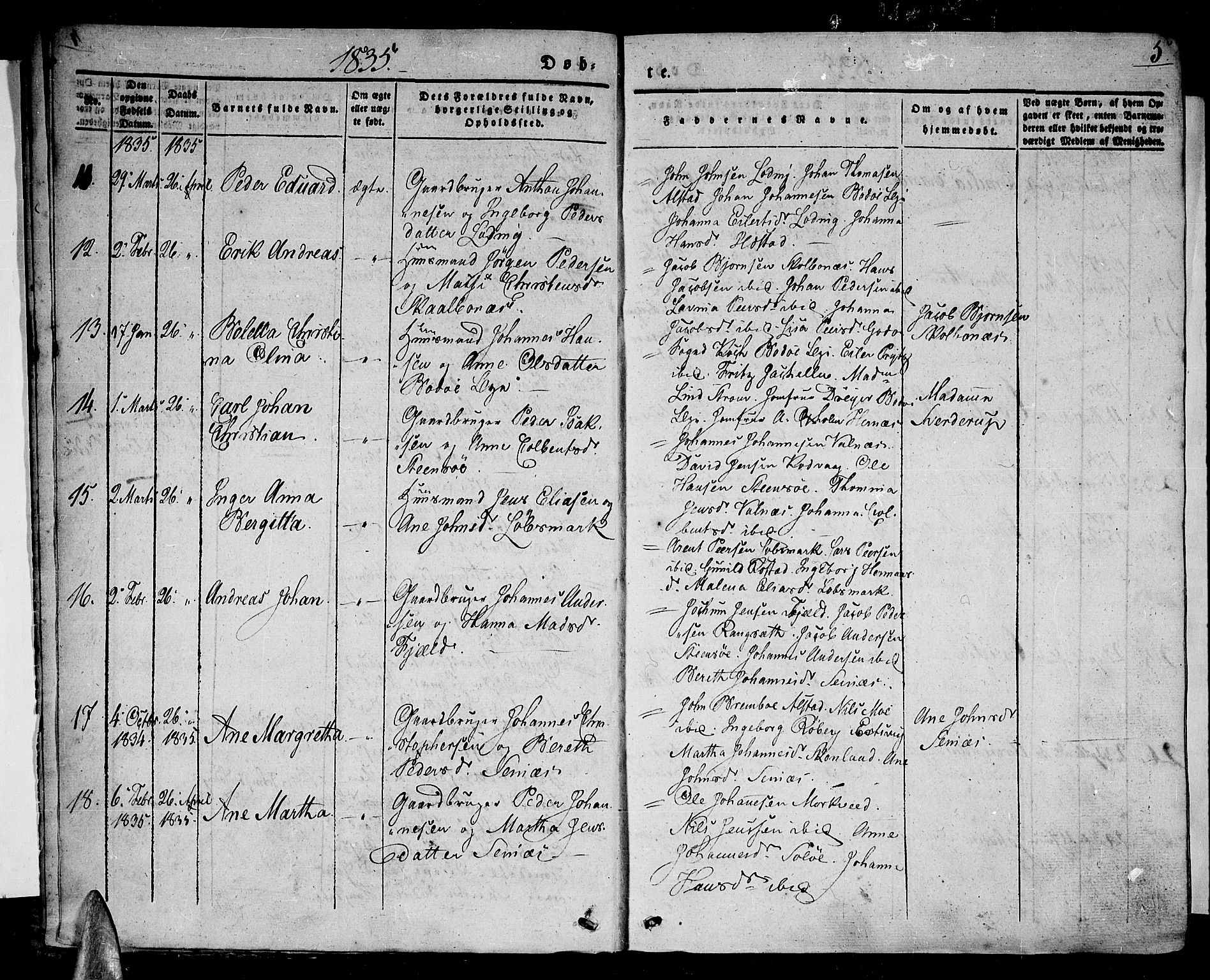 Ministerialprotokoller, klokkerbøker og fødselsregistre - Nordland, SAT/A-1459/801/L0006: Parish register (official) no. 801A06, 1834-1845, p. 5