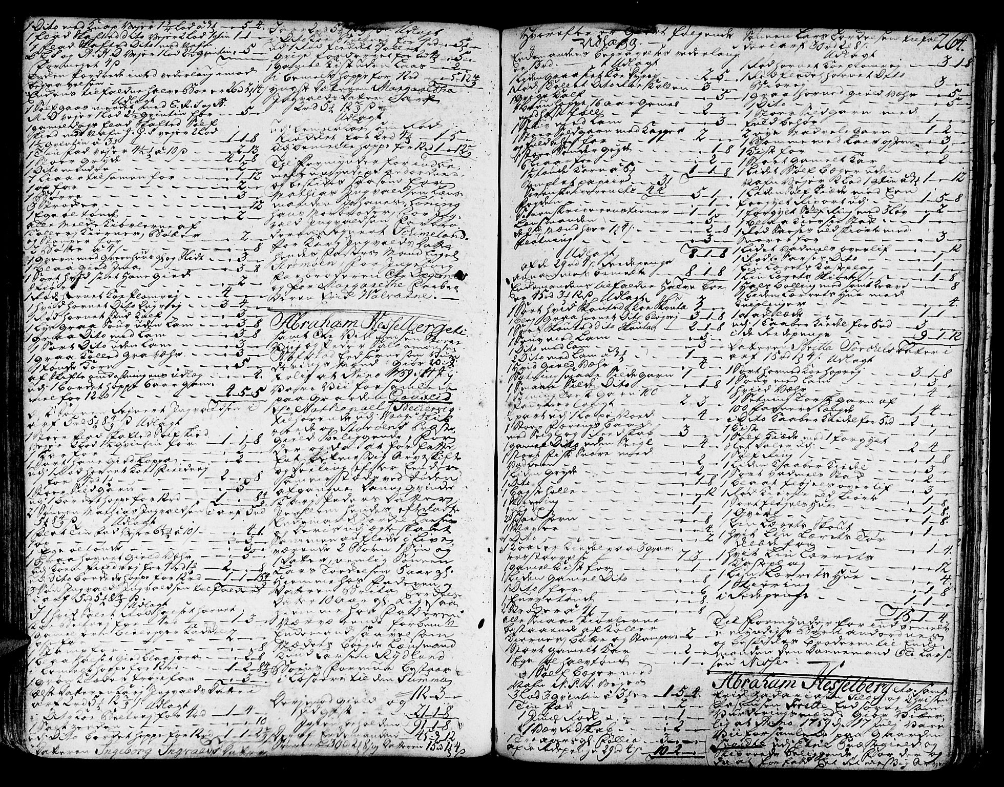 Sunnhordland sorenskrivar, SAB/A-2401/1/H/Ha/Haa/L0007: Skifteprotokollar. Register på lesesal. Fol. 901- ut, 1755-1760, p. 263b-264a