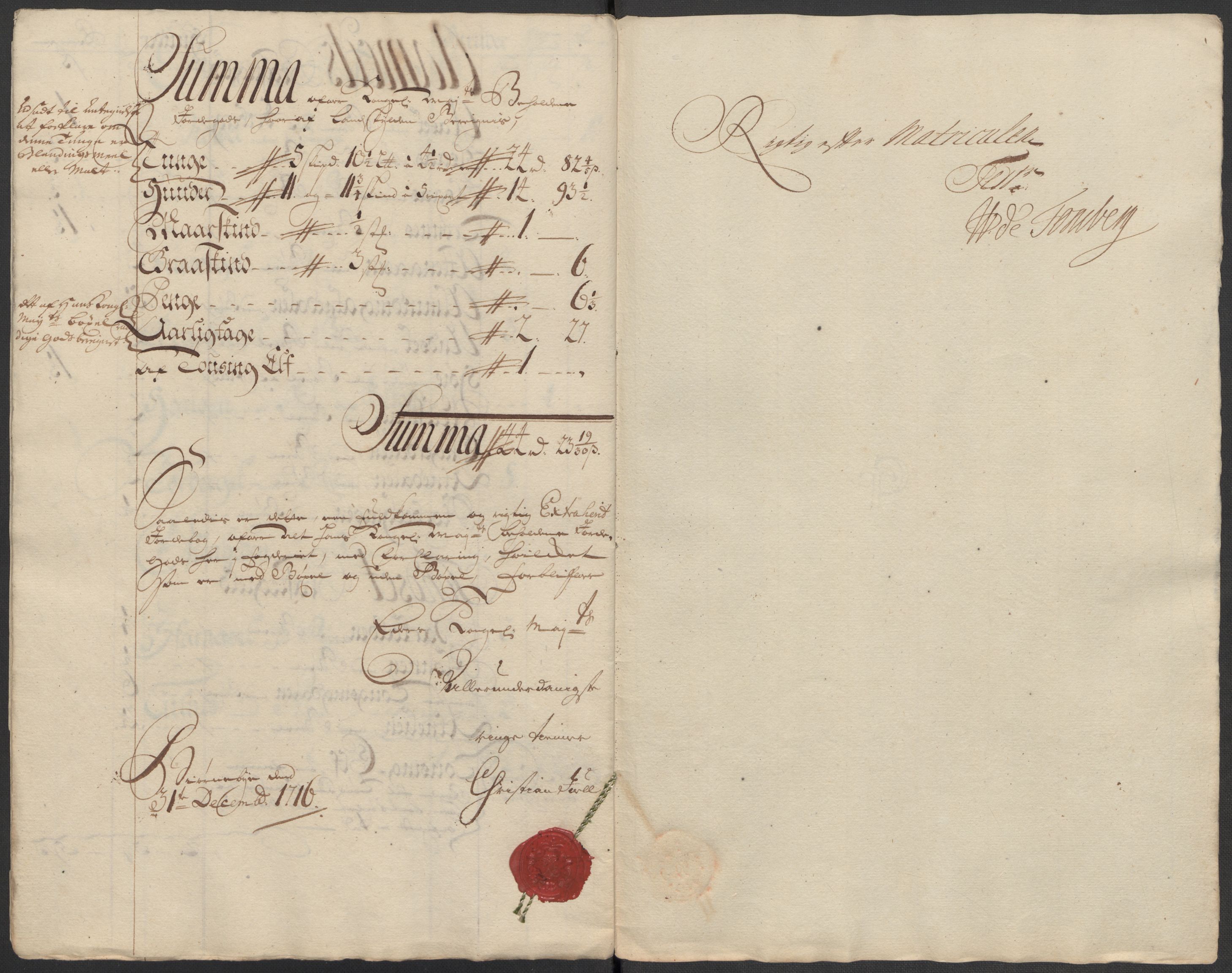 Rentekammeret inntil 1814, Reviderte regnskaper, Fogderegnskap, RA/EA-4092/R13/L0855: Fogderegnskap Solør, Odal og Østerdal, 1716, p. 251