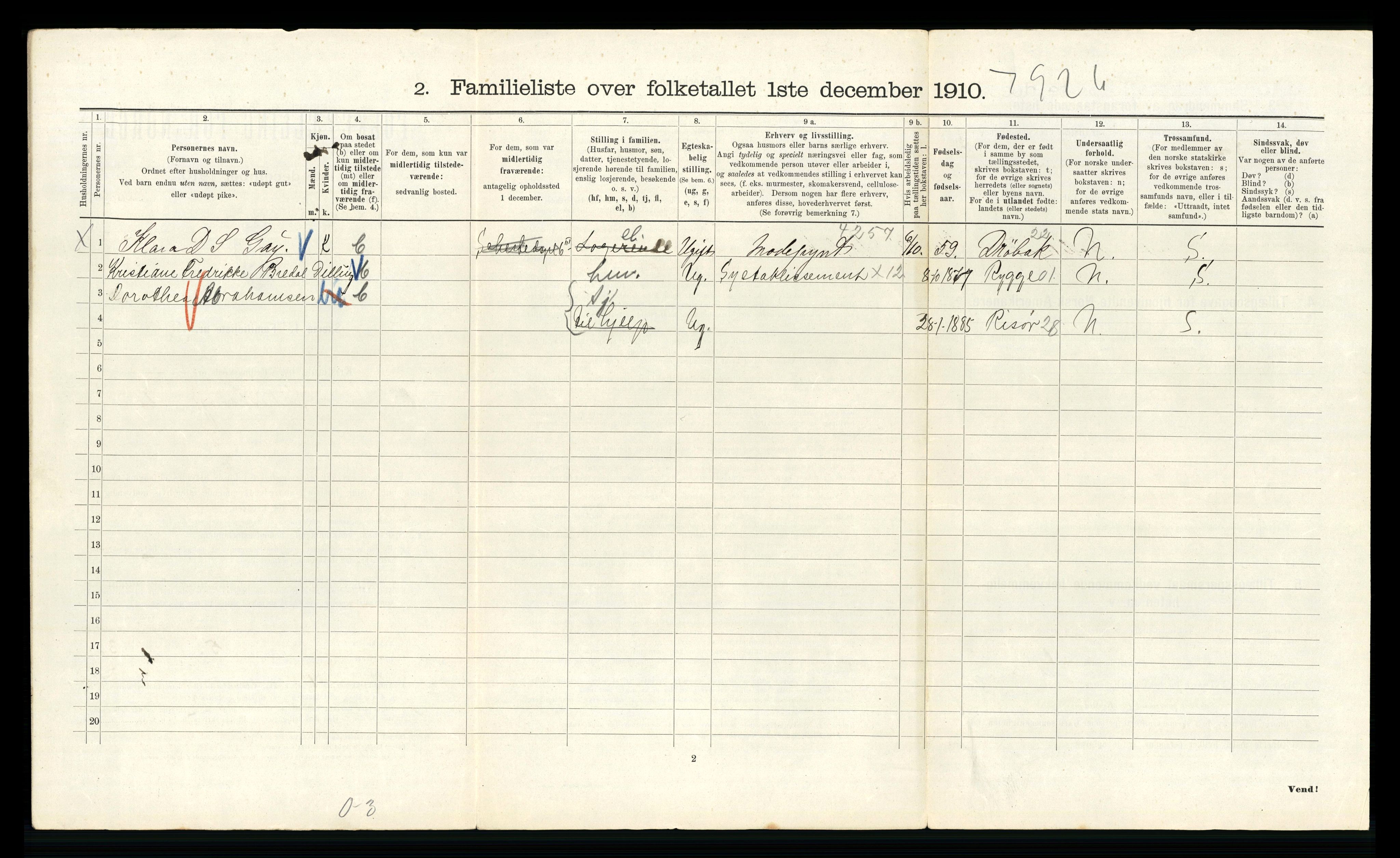 RA, 1910 census for Kristiania, 1910, p. 89584